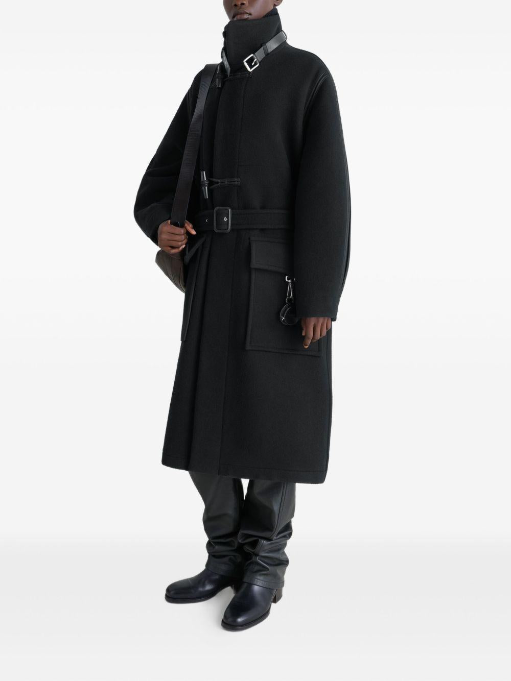 Duffle Coat - Black Double Wool CO1112LF1116 BK999 BLACK LEMAIRE 