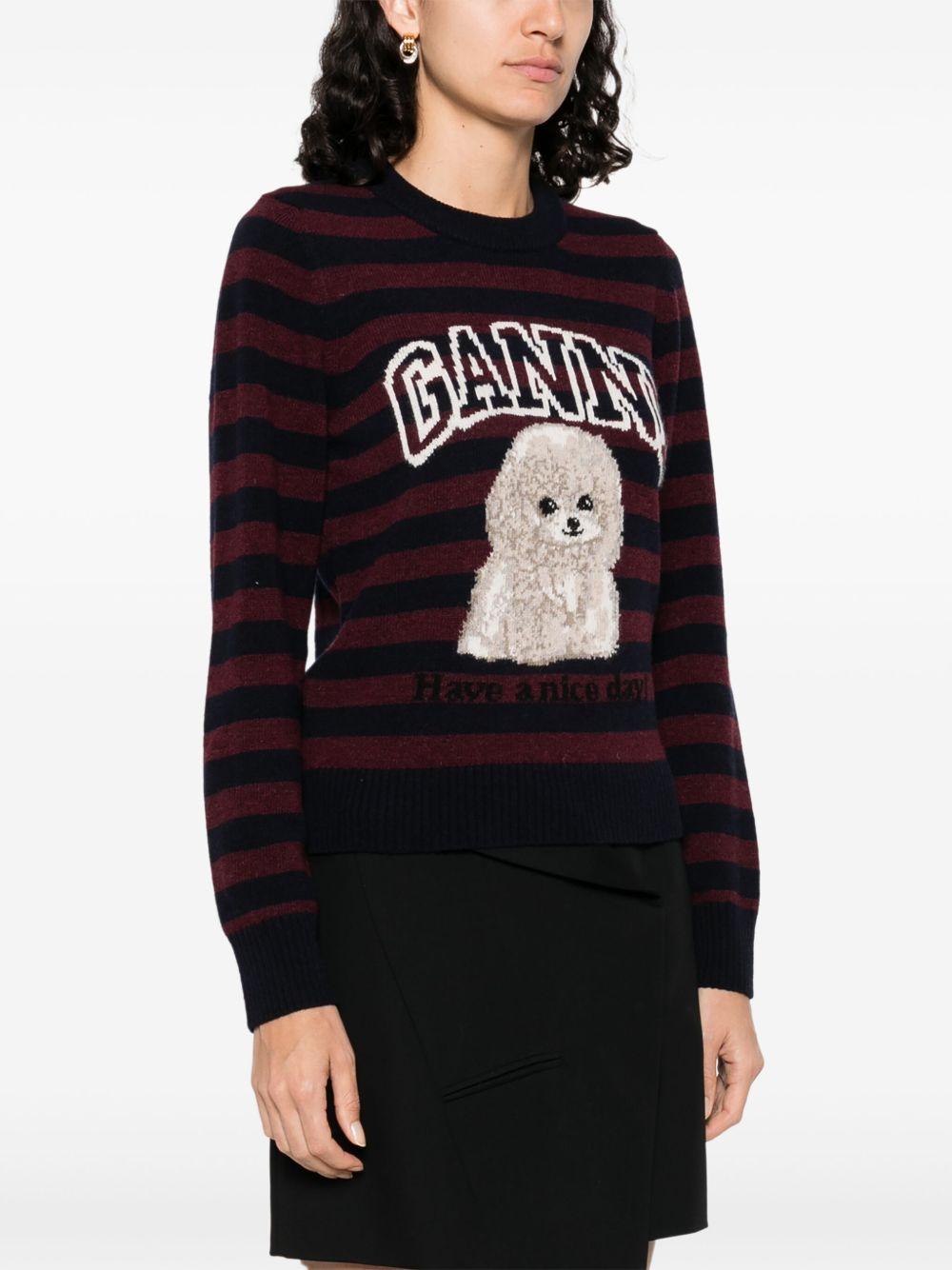 Black Poodle Jumper K2567 999 MULTICOLOUR GANNI 