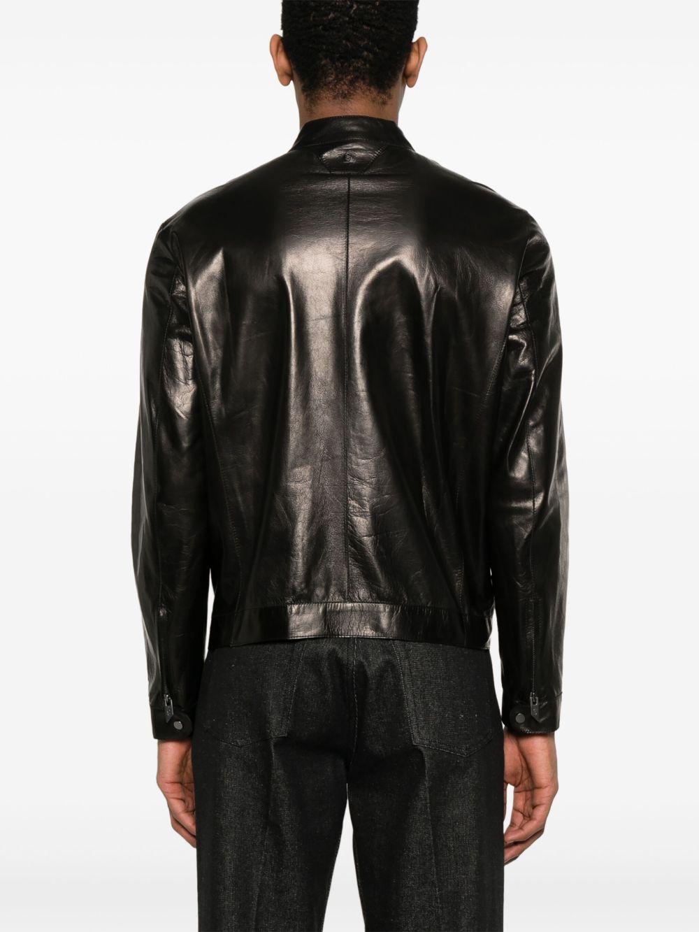 Giacca in pellle 48581U BLACK SALVATORE SANTORO 