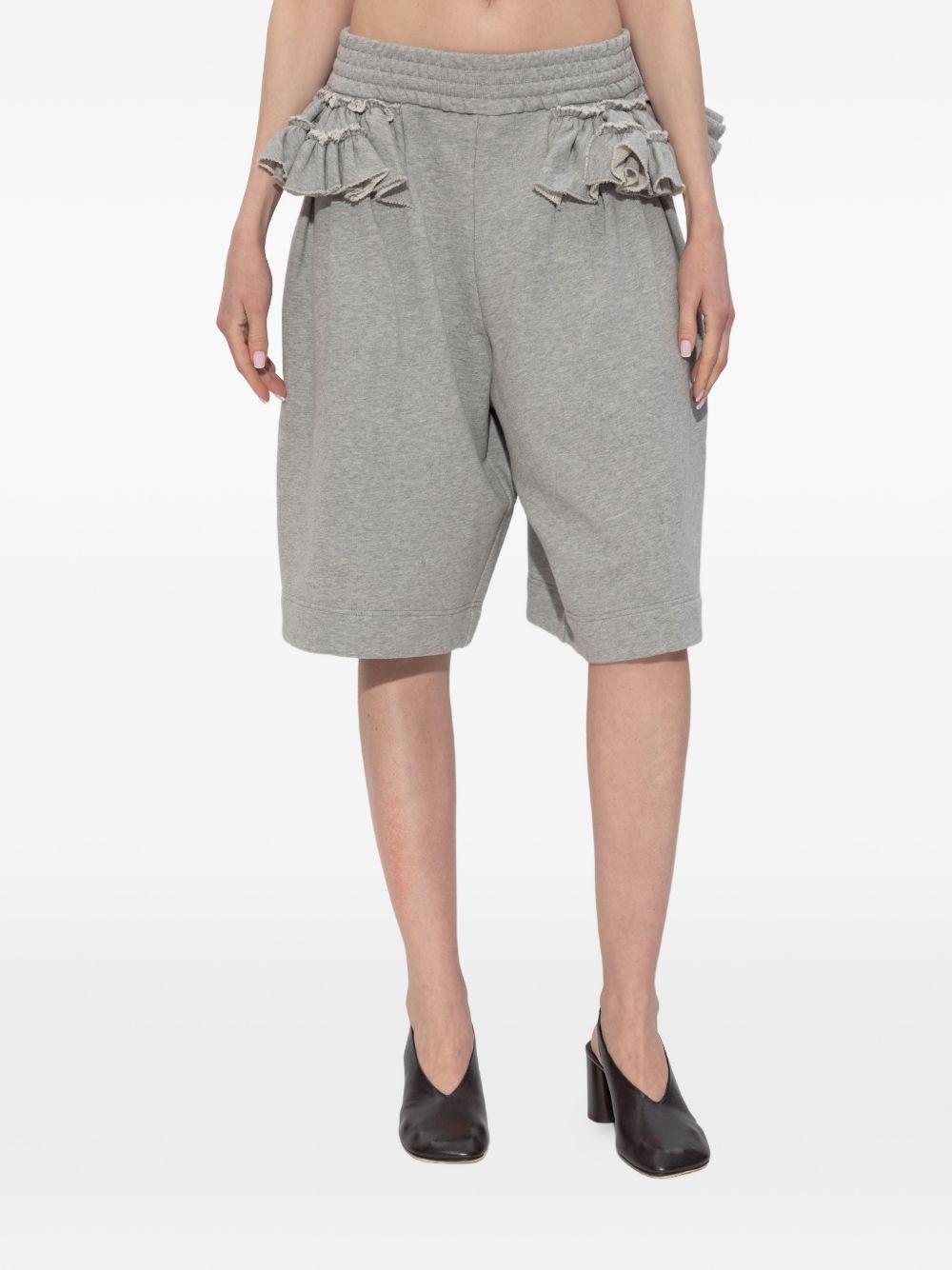 Loose Ruffled Shorts HACUNA3610 813 GREY MELANGE DRIES VAN NOTEN 