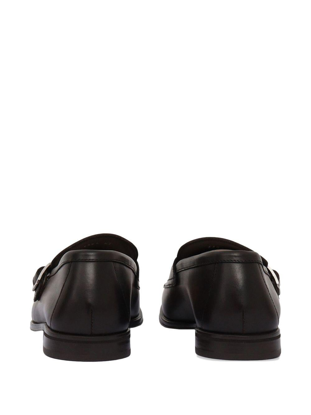 Mocassino con fibbie in pelle DU3384NOTTUY159TM29 MORO SCURO DOUCAL`S 