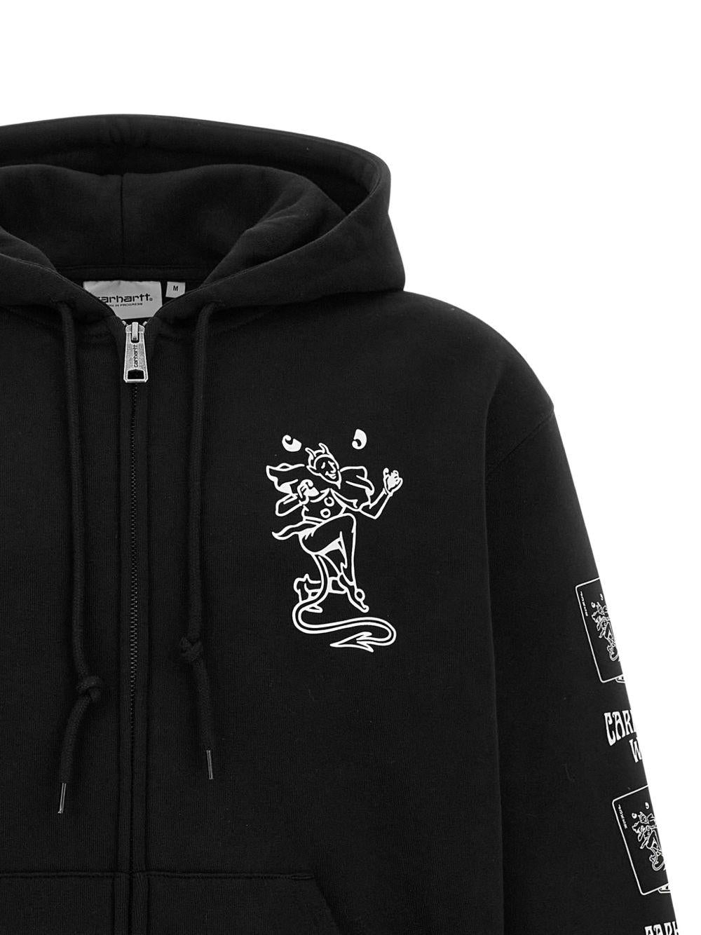 Felpa In Cotone Playing Cards I036915 89XX BLACK CARHARTT WIP 
