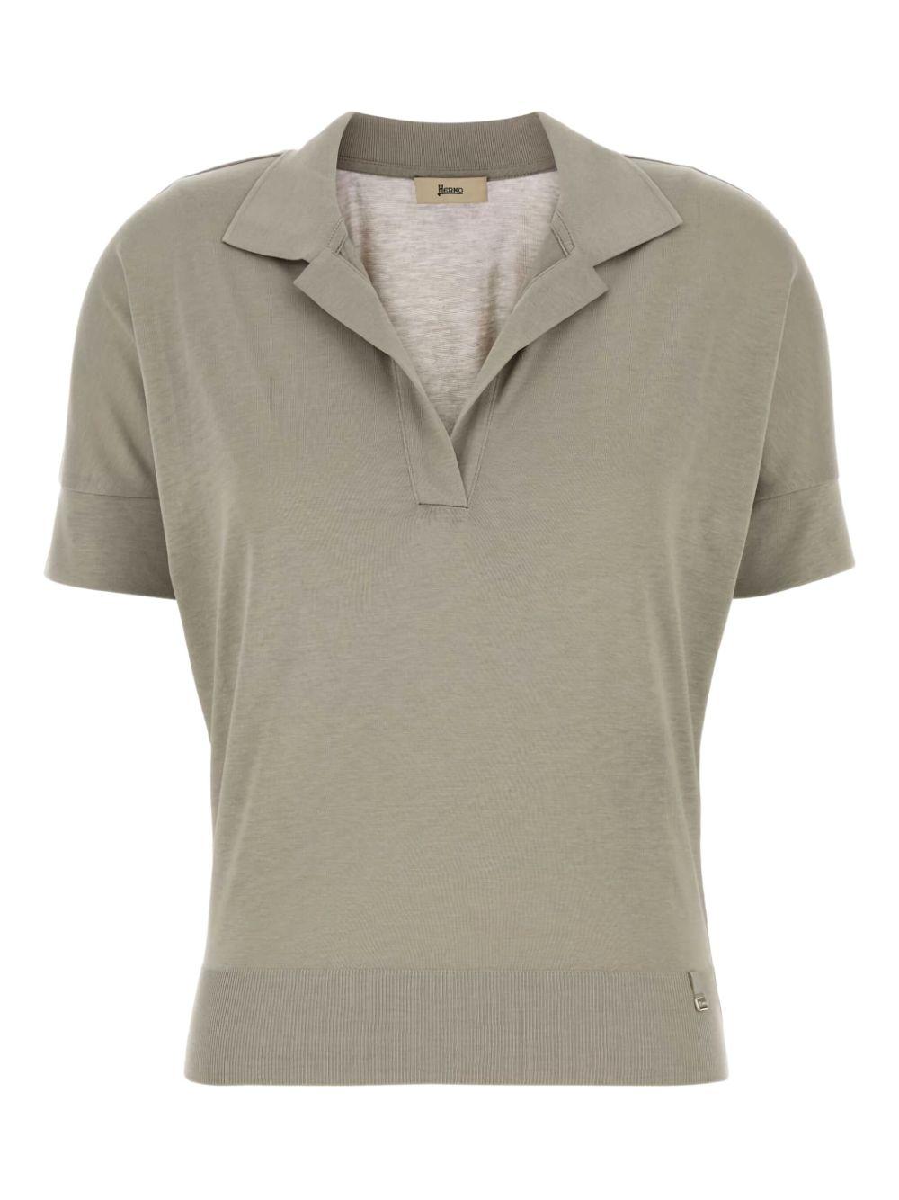 Cotton-blend polo shirt JPL00113D52056 2600 Tortora HERNO 