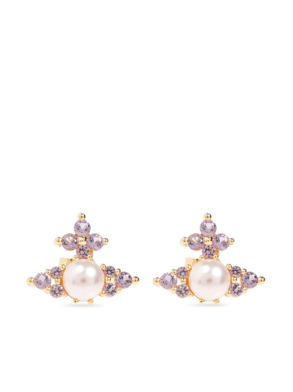  6201034Y02R791 GOLD LIGHT PURPLE CRYSTAL VIVIENNE WESTWOOD 