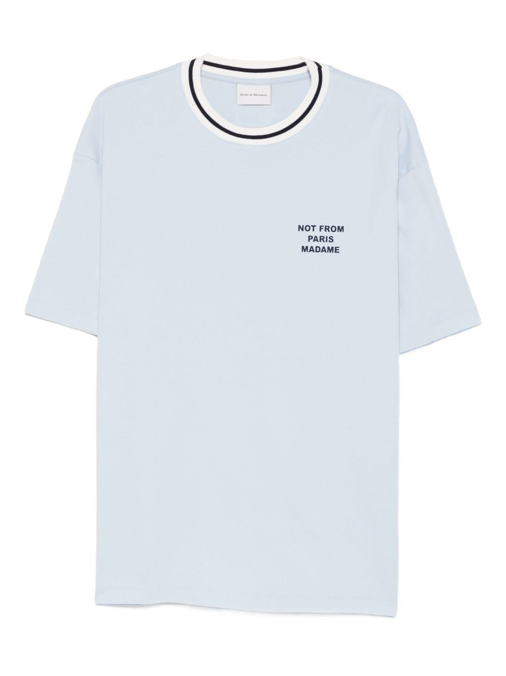 Le T-Shirt Slogan Sport JTS189CO002 LIGHT BLUE DROLE DE MONSIEUR 