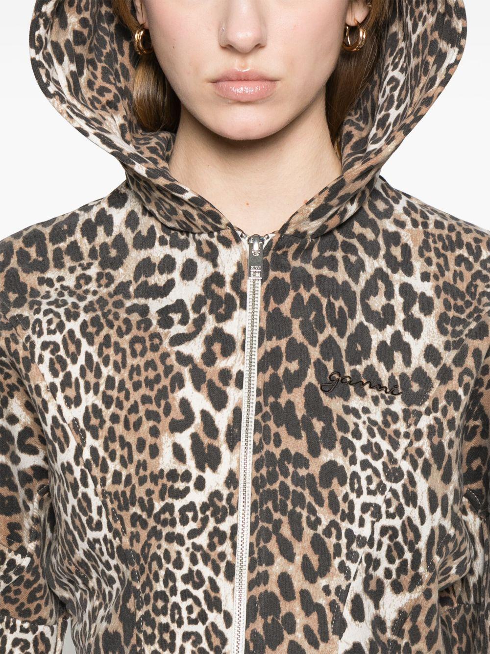 Felpa leopardata T4176 943 LEOPARD GANNI 