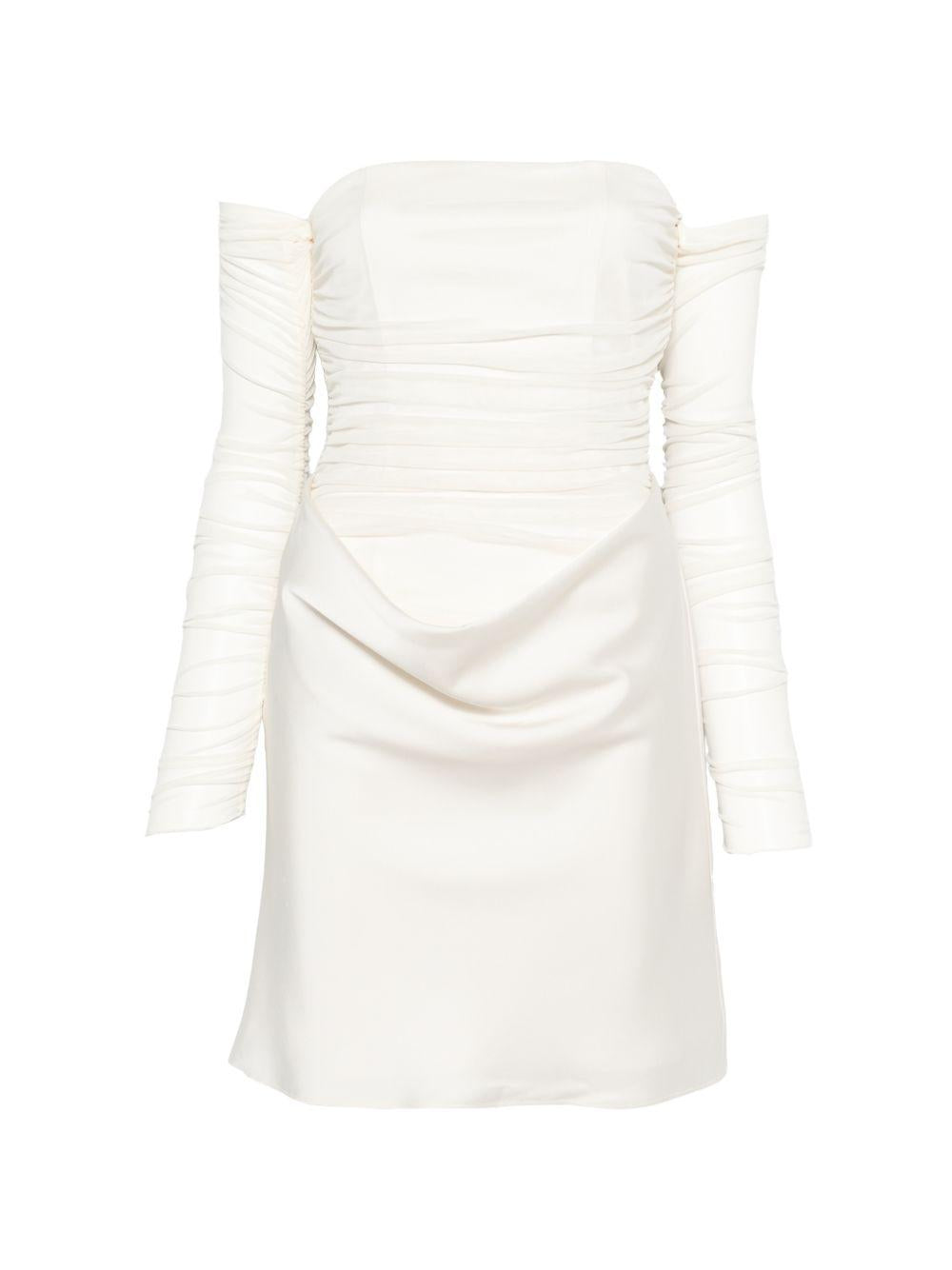 Ruched Mini Dress 115789857 857 EGRET ROTATE 