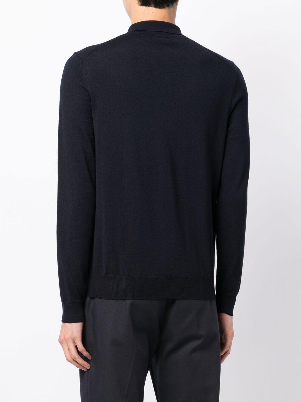Maglione stile polo 50476357 404 DARK BLUE BOSS 