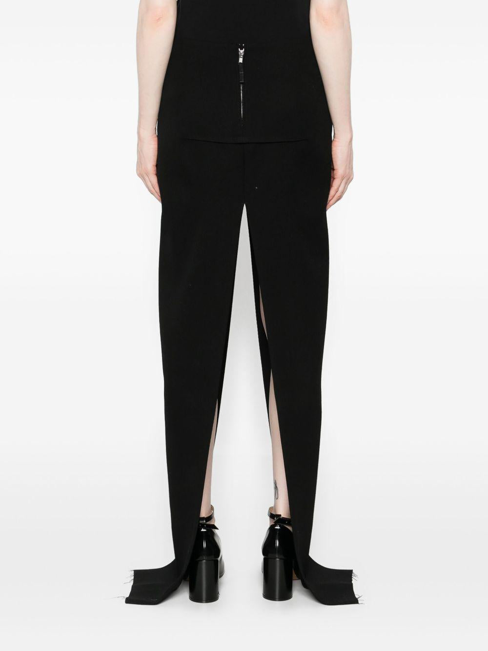 Concordians Runway Sliced Skirt RO02E4387WD 09 BLACK RICK OWENS 