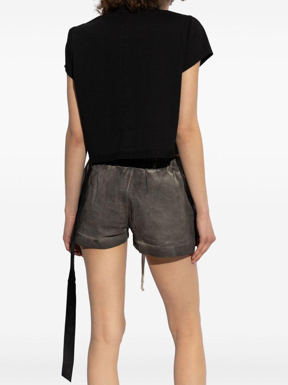 DRKSHDW SS25 Hollywood Cropped Small Level T DS01E3207RN 09 BLACK RICK OWENS DRKSHDW 