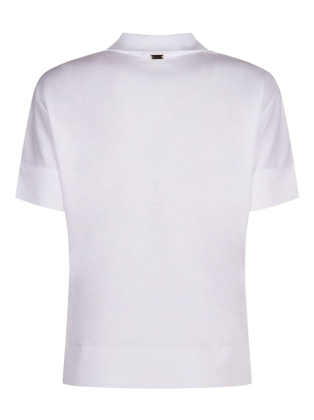 POLO IN GLAM KNIT EFFECT JPL00113D52056 1000 BIANCO HERNO 