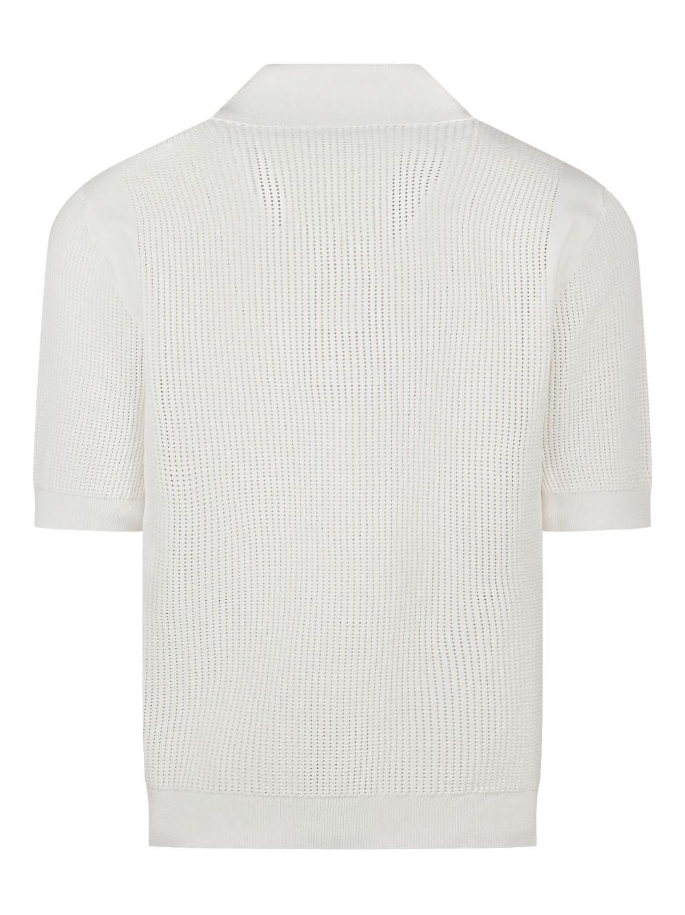 Le Polo Maille Monograme GPO171CO207 CREAM DROLE DE MONSIEUR 