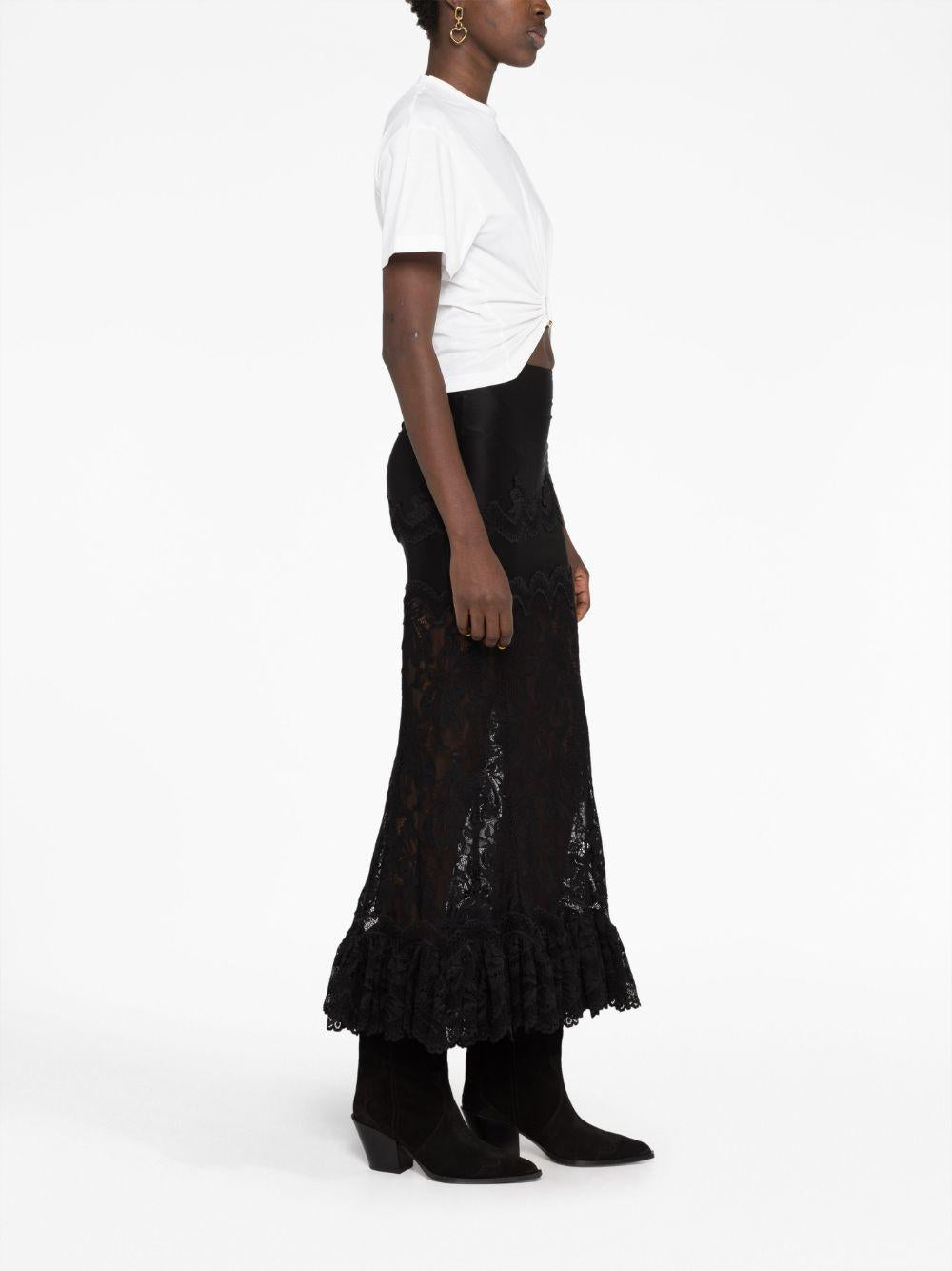 T-shirt bianca con piercing<BR/> 23AJTO539CO0485 P109 OFF WHITE RABANNE 