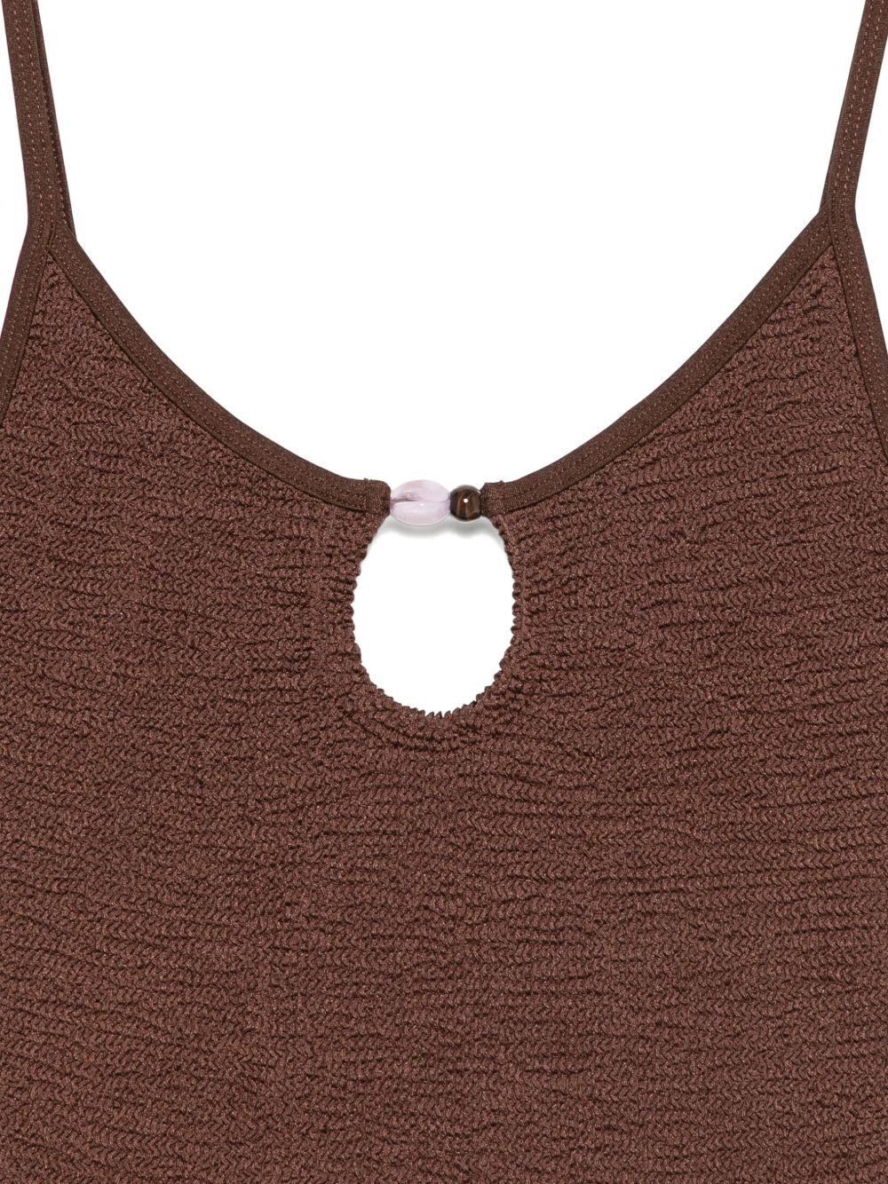 Mia Beaded Swim SMIABDD METALLIC CHOCOLATE HUNZA G 