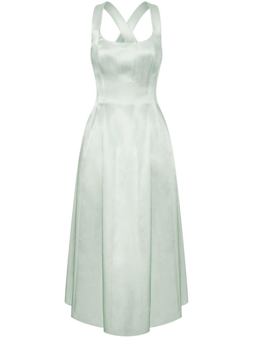 Abito maxi in satin A04440723 0407 GREEN PHILOSOPHY DI LORENZO SERAFINI 