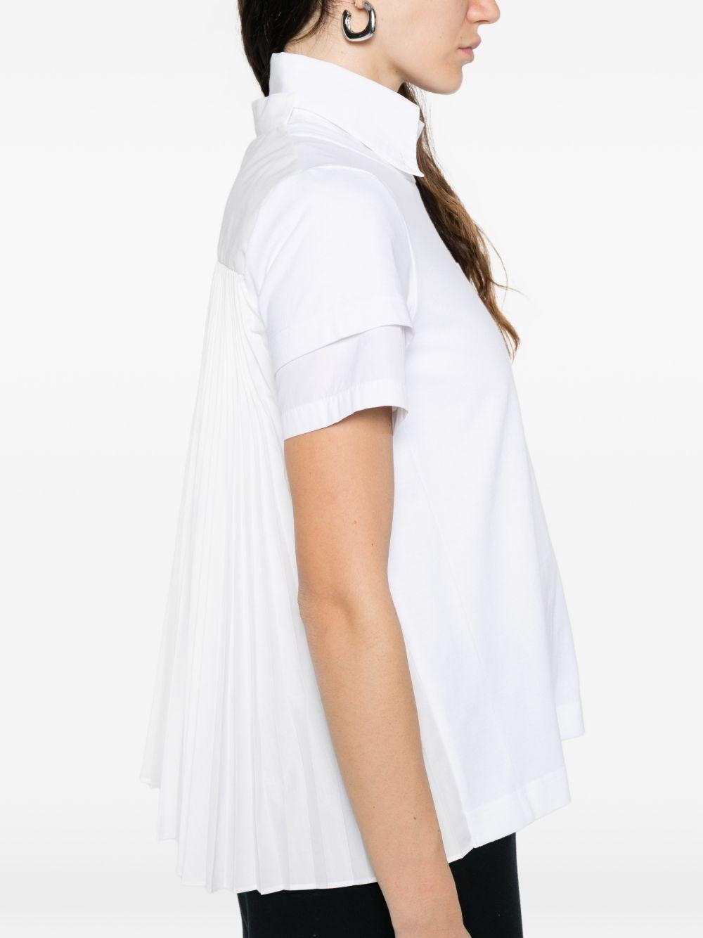 pleated-back pocket T-shirt SCW352 014 WHITE SACAI 