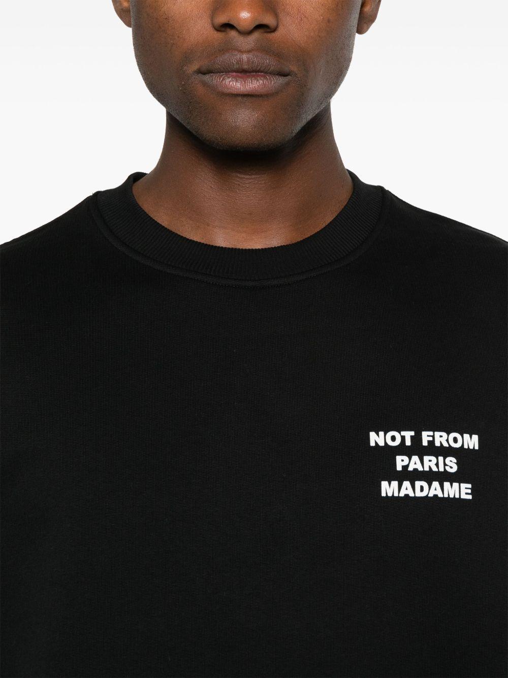 Le Sweatshirt Slogan PERMSW149CO127 BLACK DROLE DE MONSIEUR 