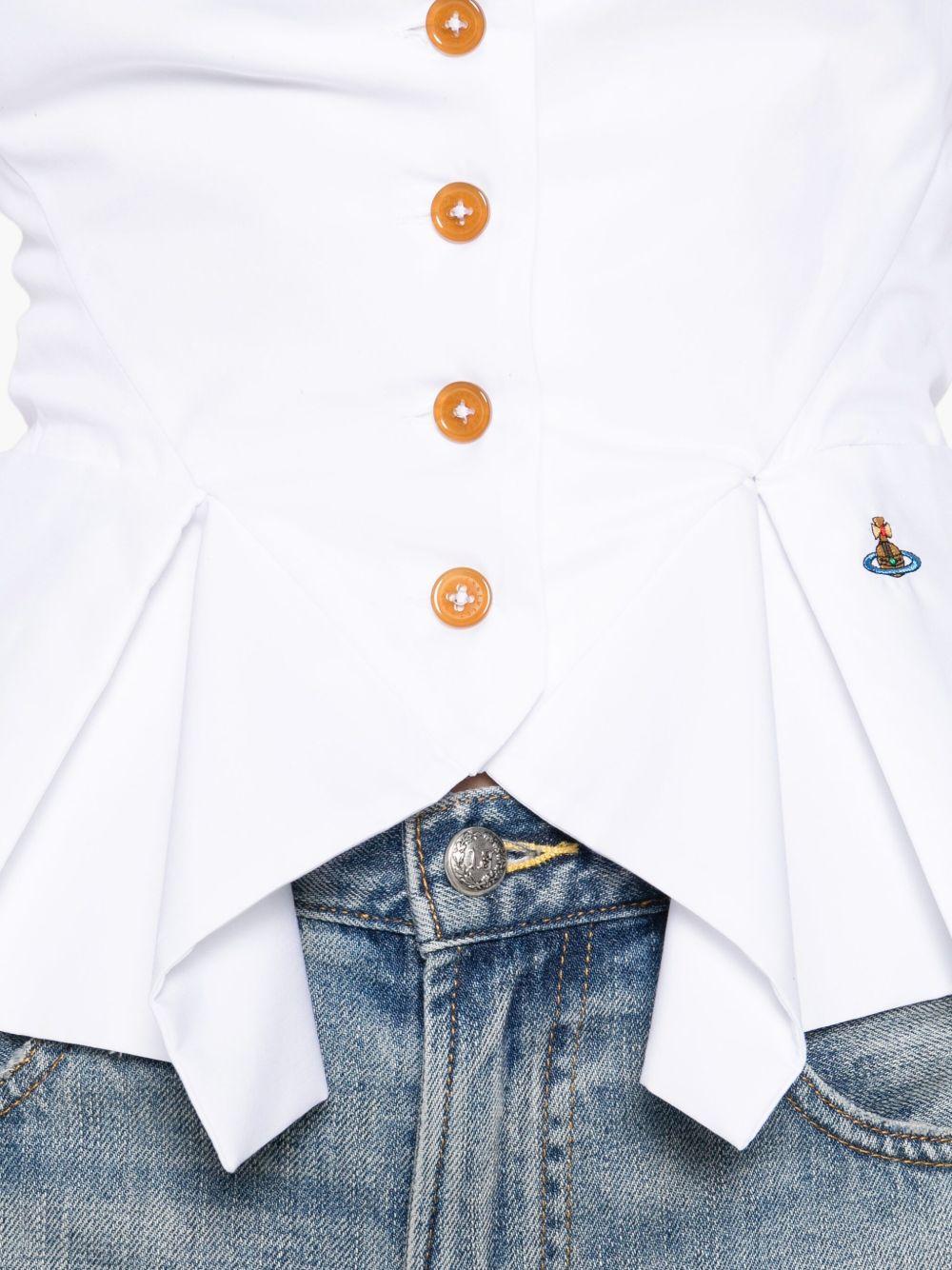 Monday Shirt 15010061W009Q A401 WHITE VIVIENNE WESTWOOD 