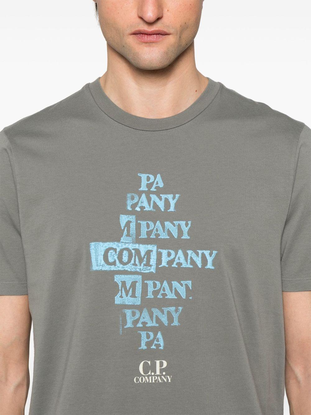 24/1 Jersey Front Logo T-Shirt 18CMTS308A005431G 935 SMOKED PEARL CP COMPANY 