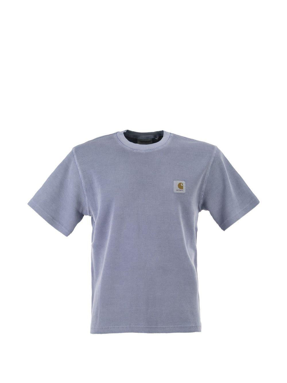 Nelson Waffle T-Shirt Cotton I036185 3HXGD GENTLE BLUE CARHARTT WIP 