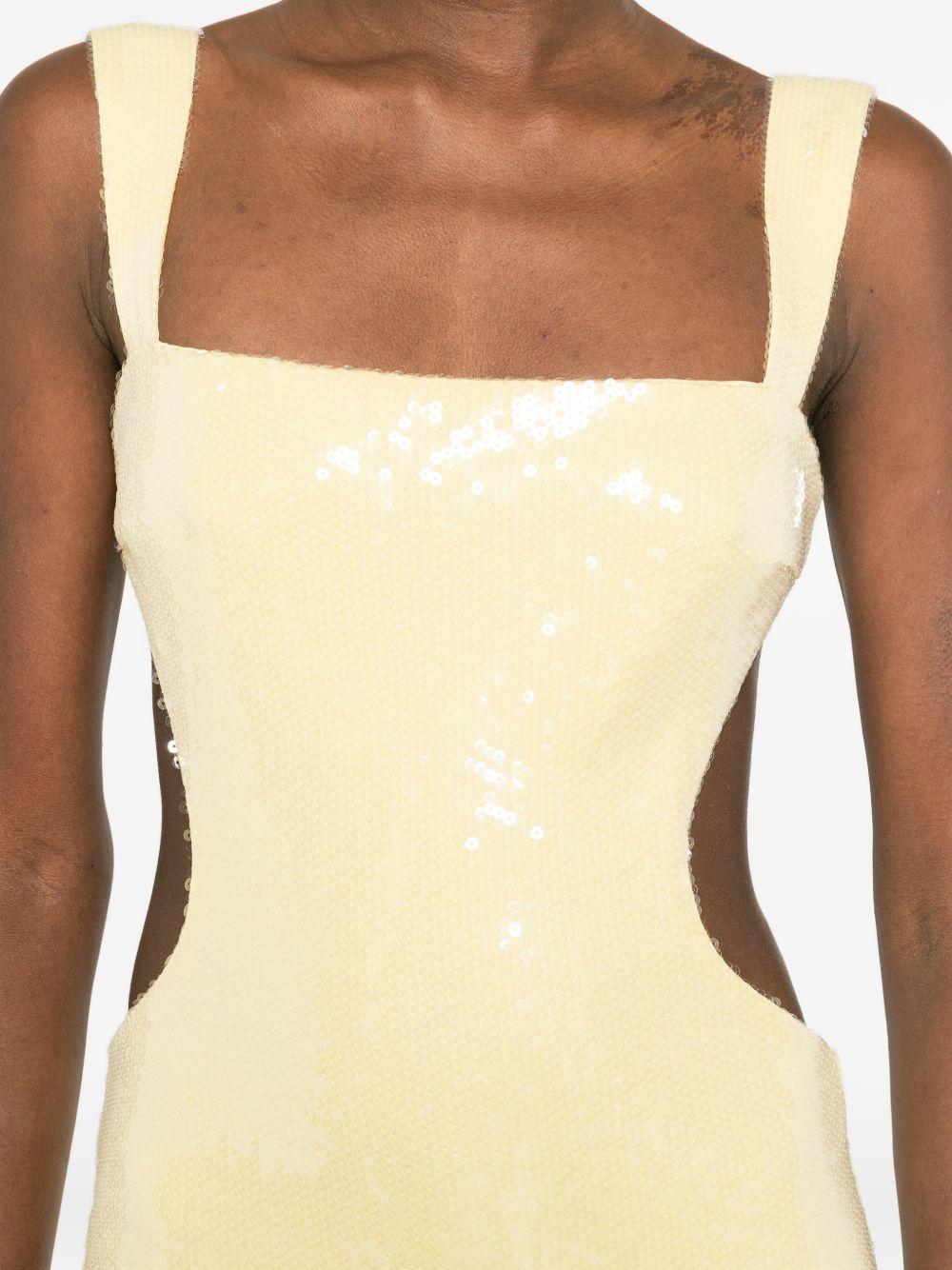 Sequin-embellishment maxi dress A0064ROS62P GIALLO TWENTY FOURHAITCH 