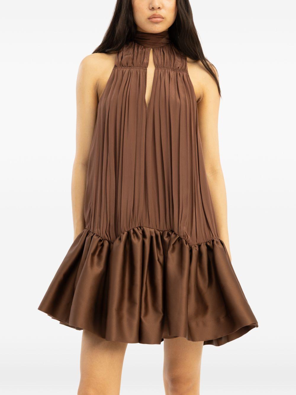 Gathered Mini Dress 1156092037 2037 POTTING SOIL ROTATE 