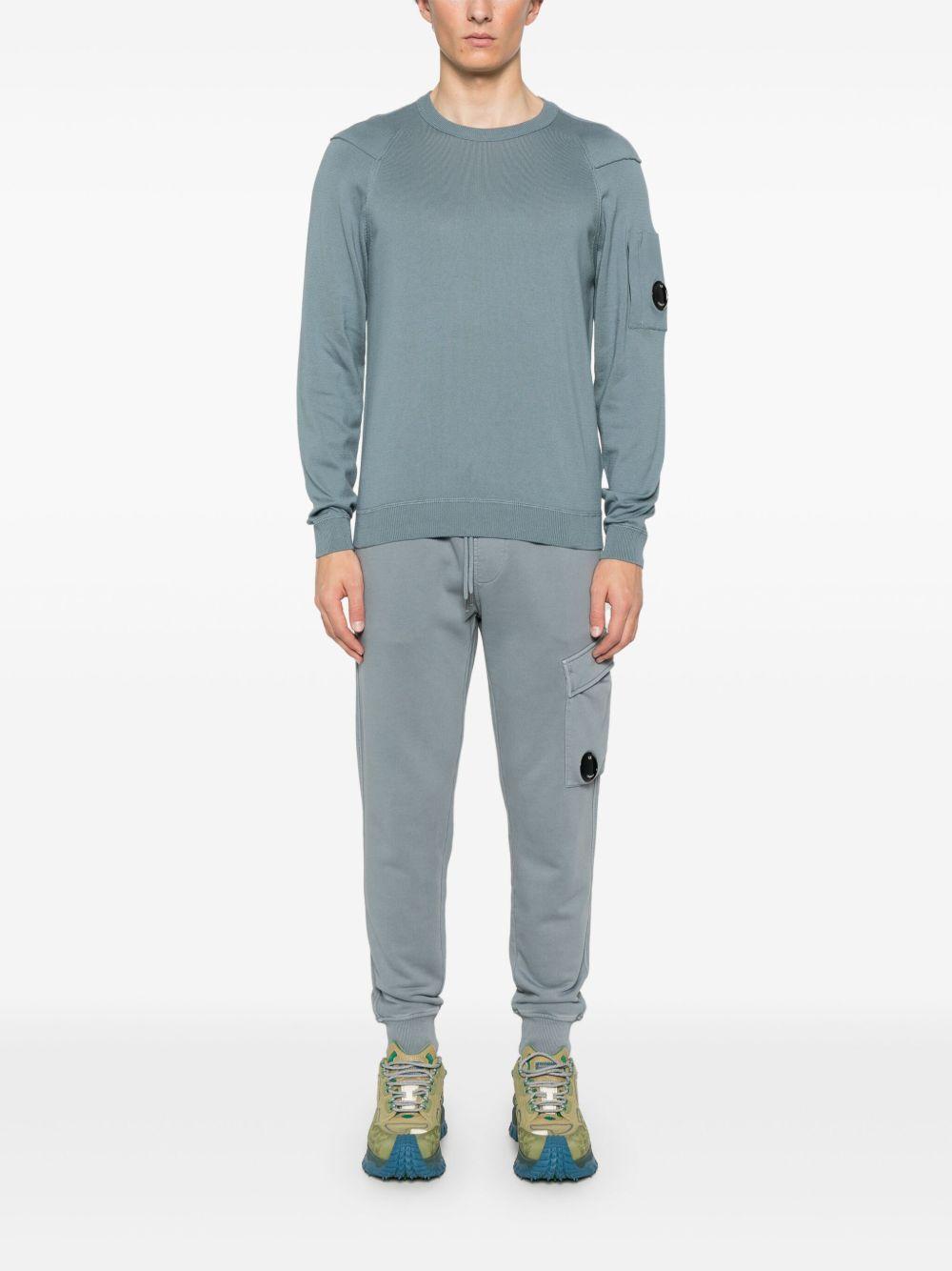 Sea Island Crewneck Lens Knit 18CMKN026A004037A 872 STORMY WEATHER CP COMPANY 