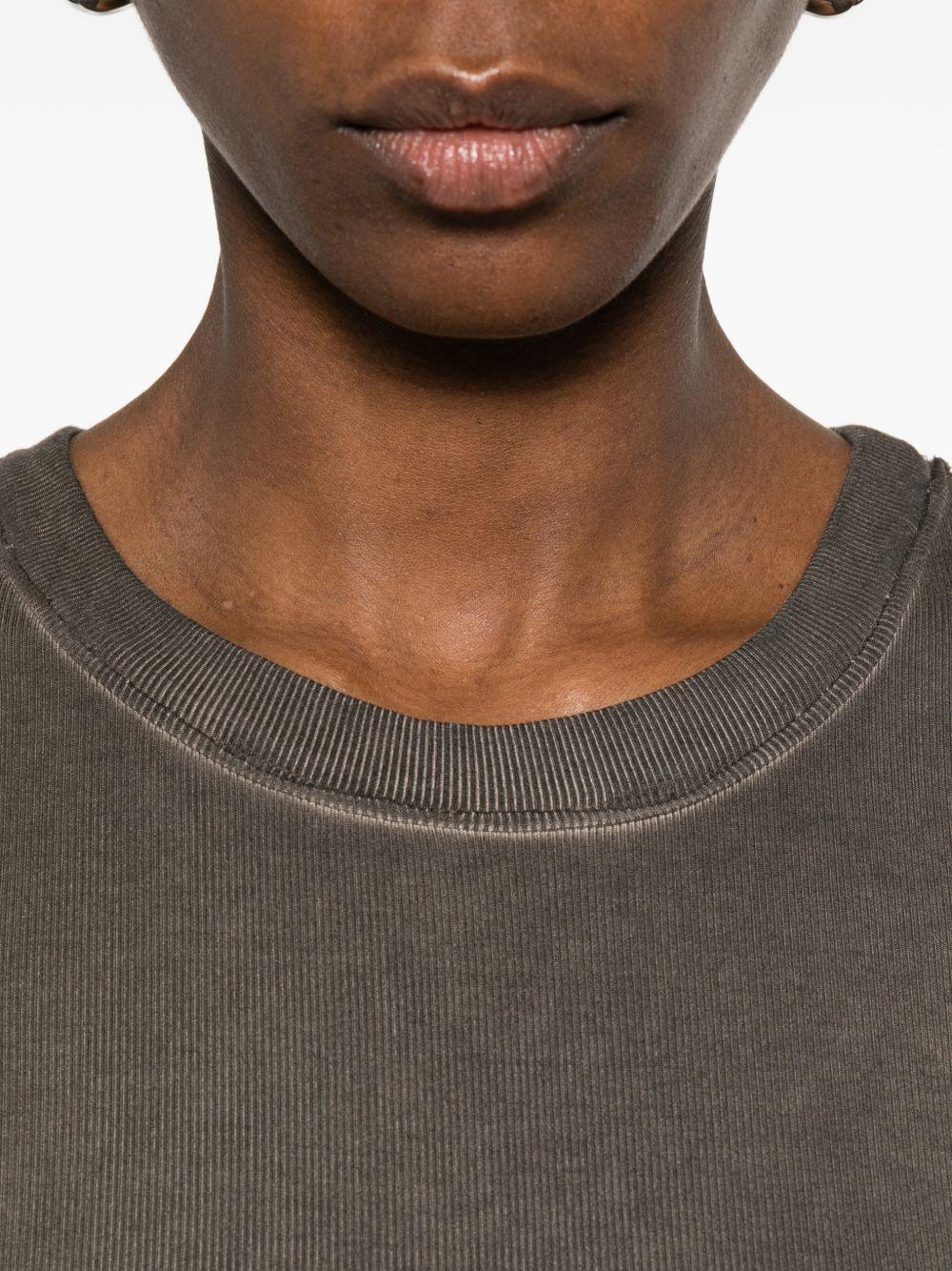 Ti Ribbed Tank Top UP1030 UW860 GREY BROWN UMA WANG 