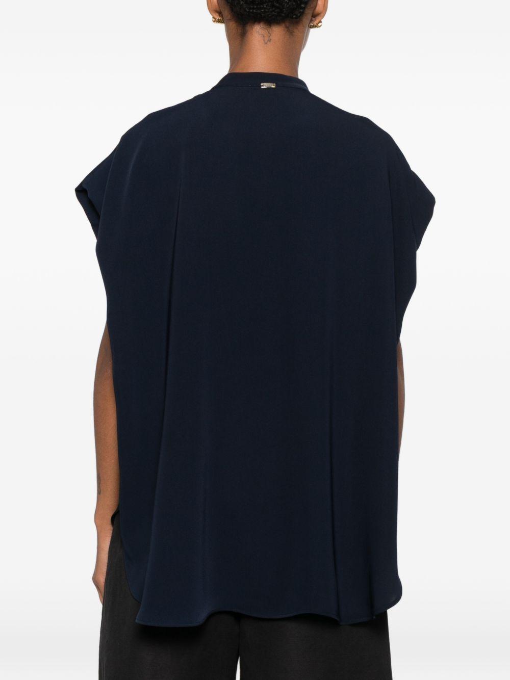 TOP IN LIGHT CRÊPE BL000045D12875S 9200 BLUE NAVY HERNO 
