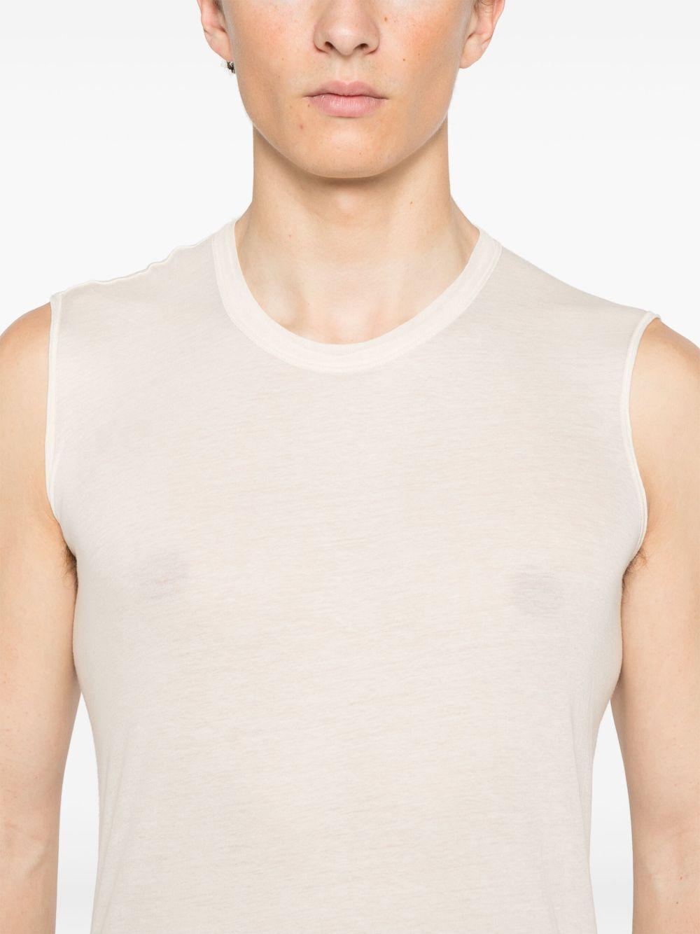 Cotton tank top RU01E5151UC 21 NATURAL RICK OWENS 