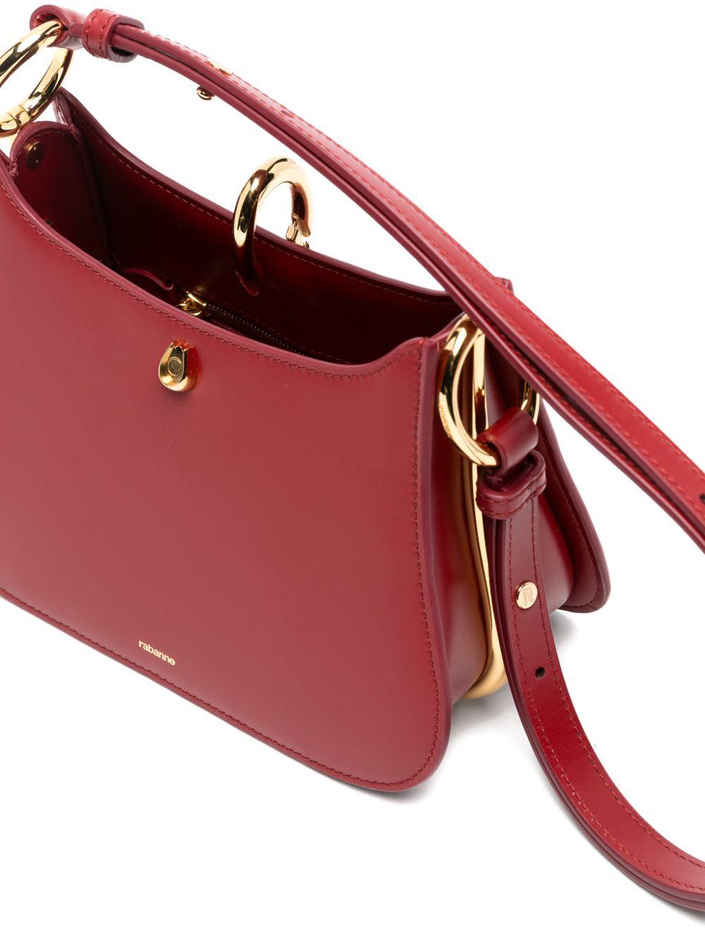 Small Ring Leather Bag 25HSS0550CLF267 M027 CHERRY RABANNE 