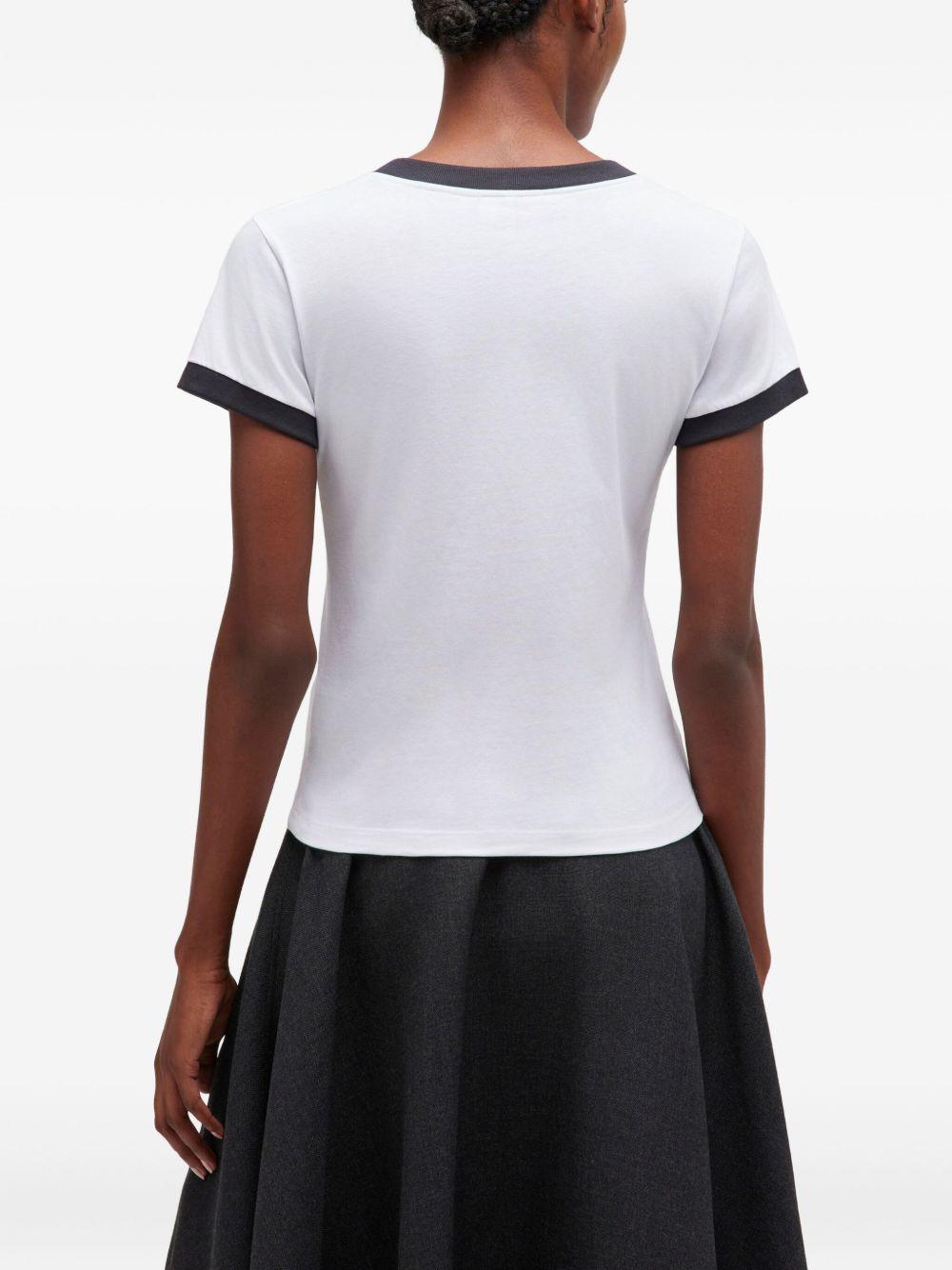 Margot Kitty Print T-Shirt A1050030 151 BRIGHT WHITE GANNI 