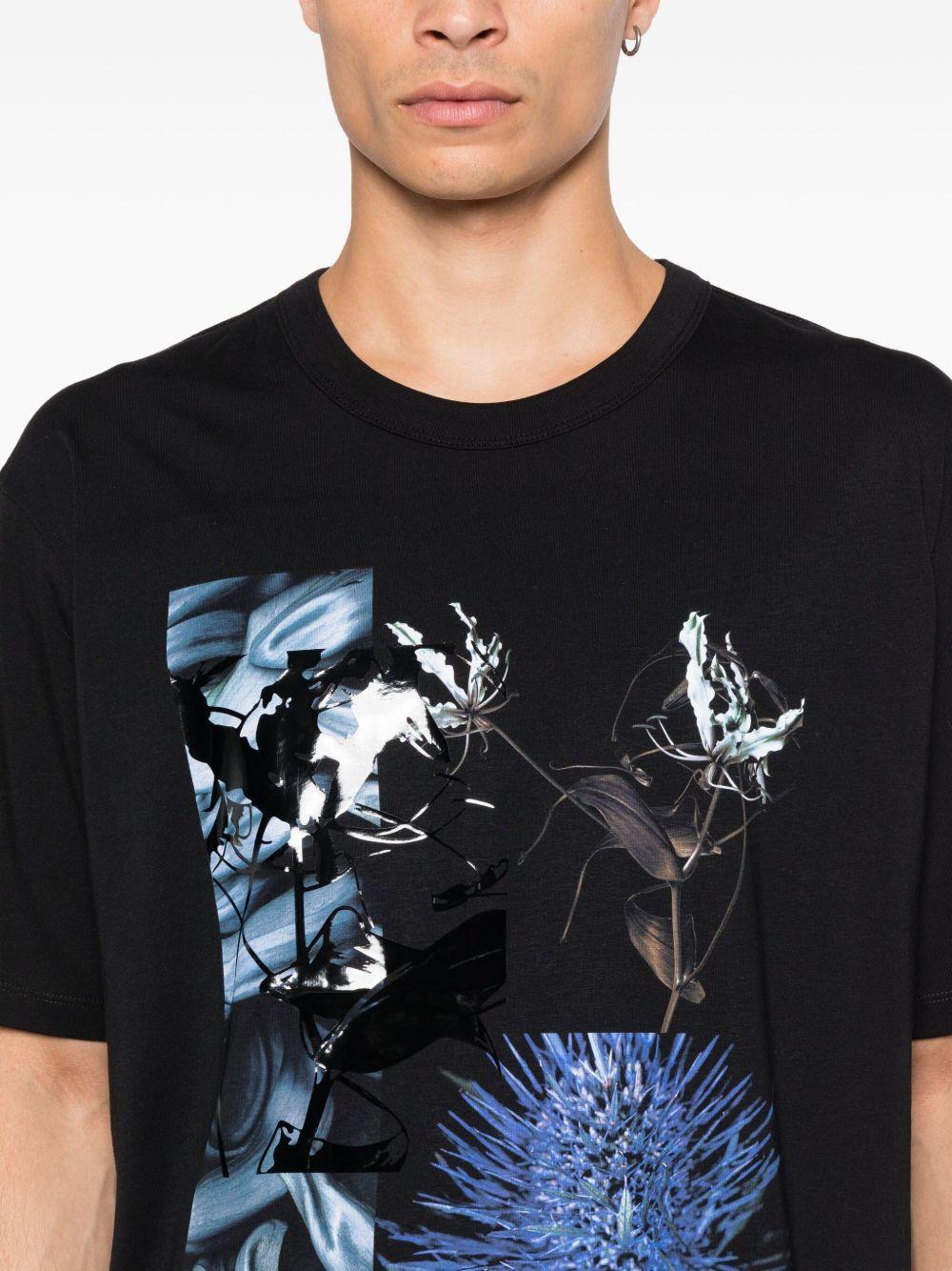 Printed cotton-jersey T-shirt HEERPR2600 900 BLACK DRIES VAN NOTEN 