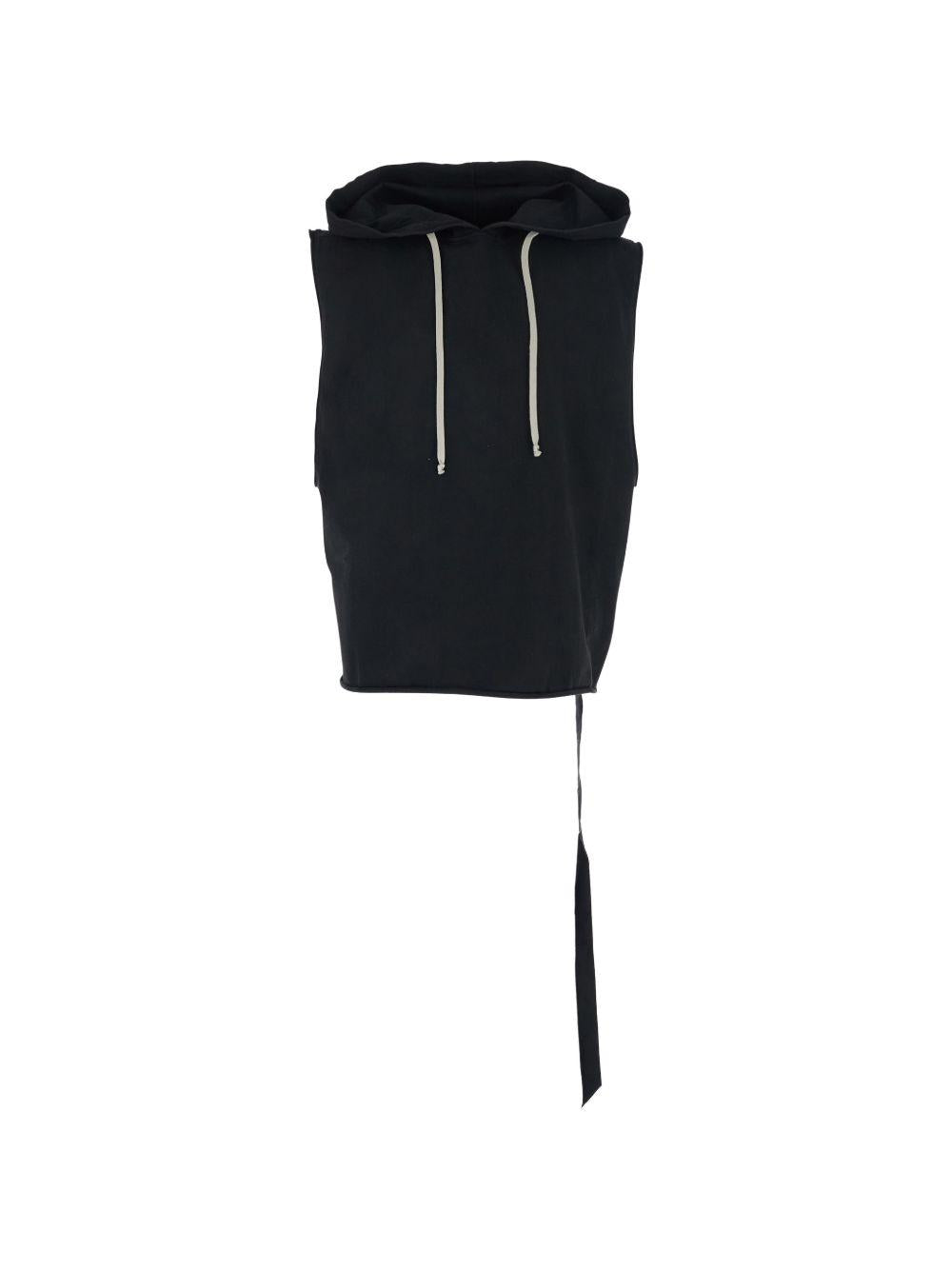 Hooded Tunic DU01F4165RIGP 09 BLACK RICK OWENS DRKSHDW 