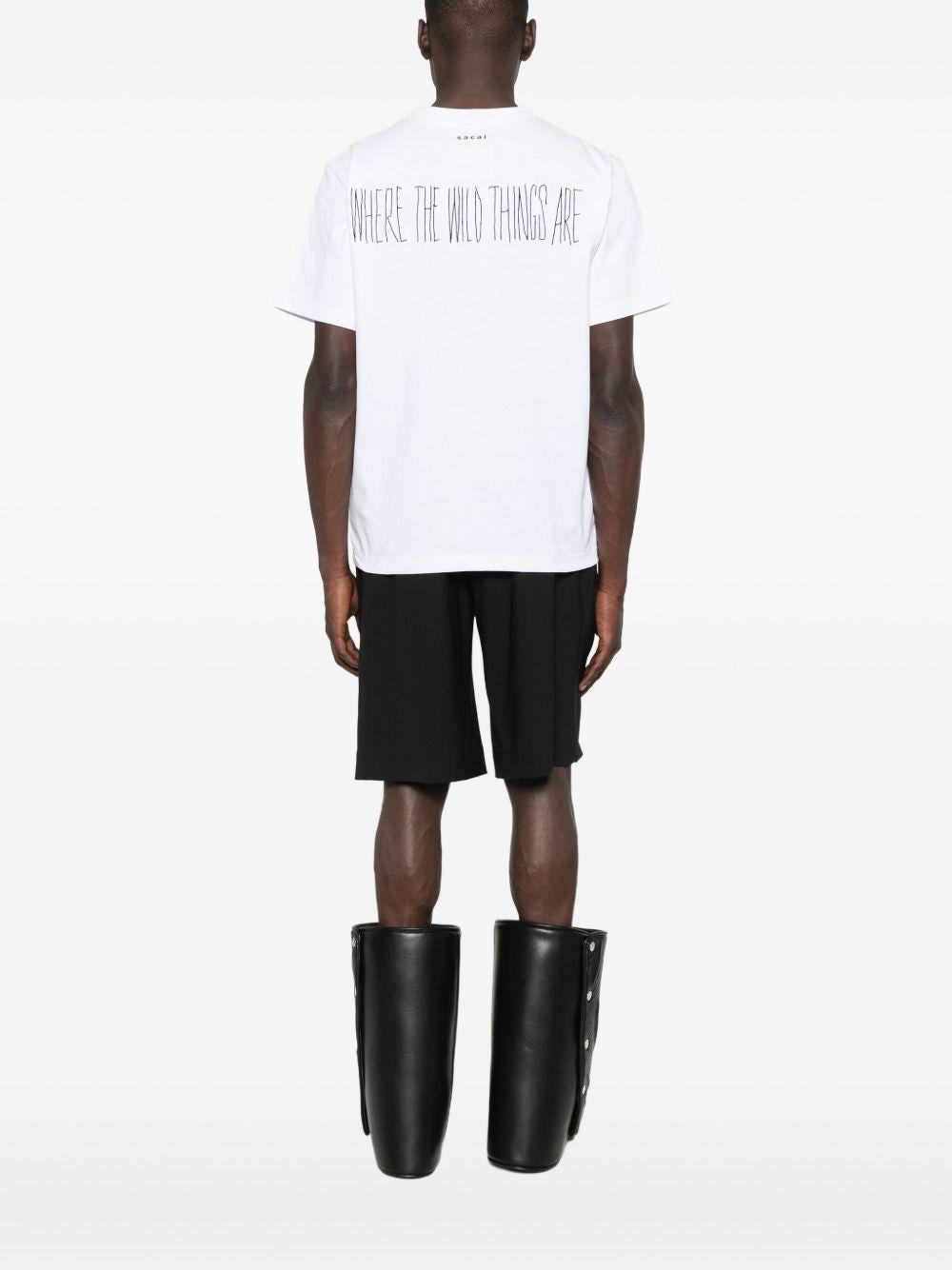 'Where The Wild Things Are' T-shirt 2501008S 101 WHITE SACAI 