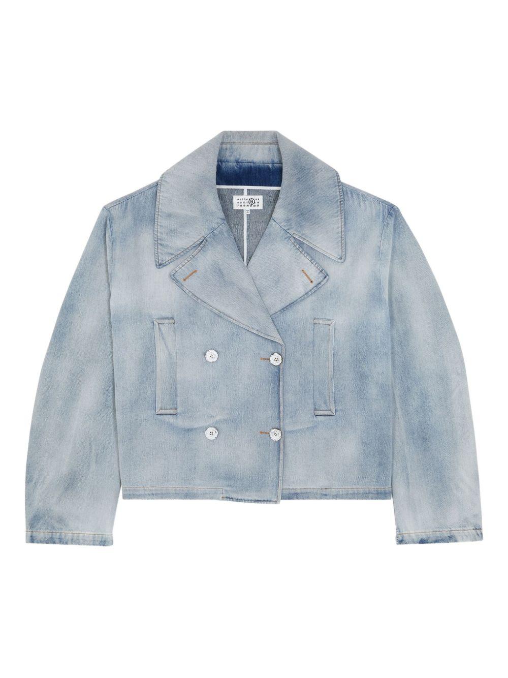 Giubbotto peacoat denim chiaro S52AM0357M30055 962 MM6 MAISON MARGIELA 