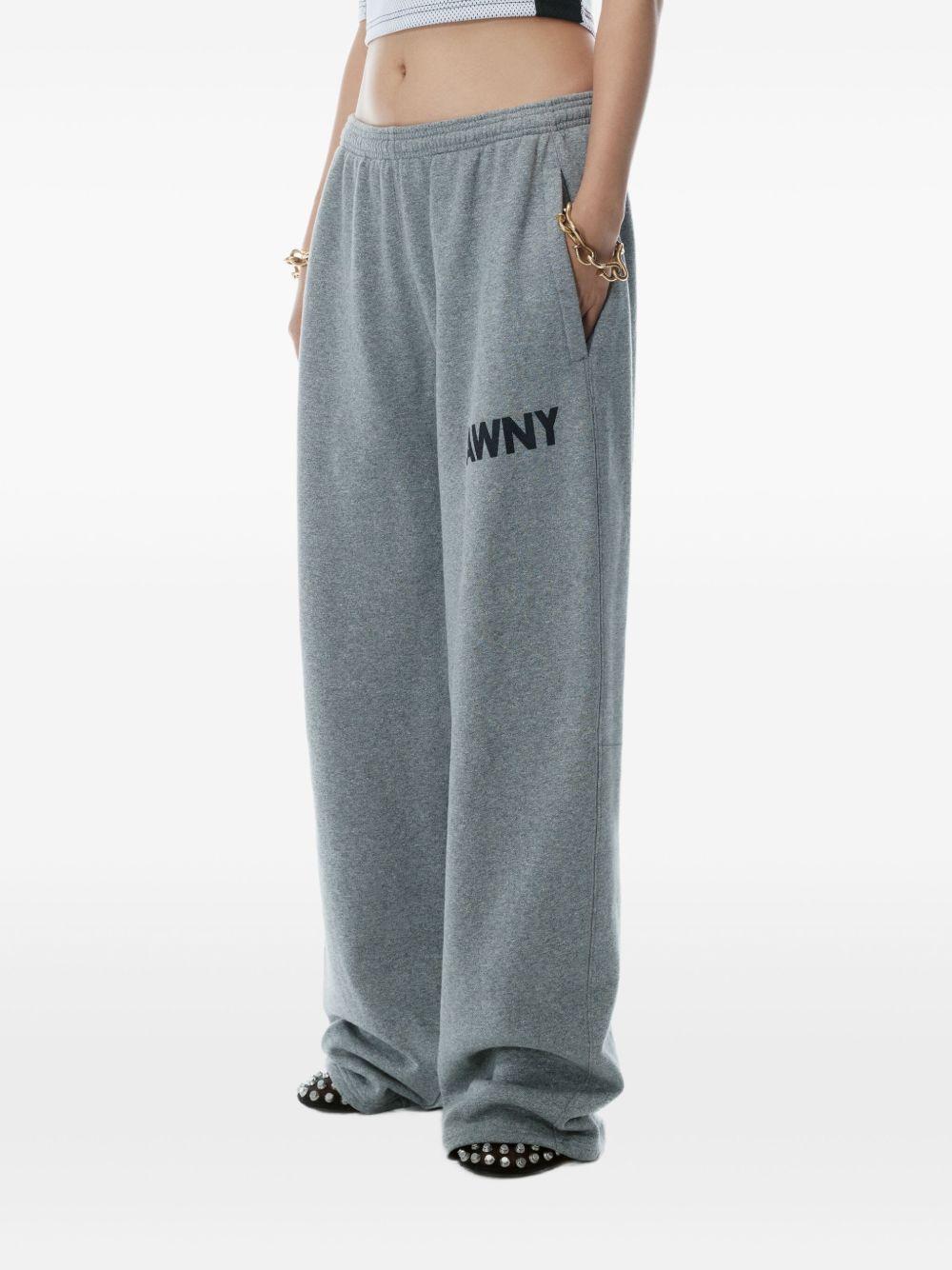 Logo-detailed oversized sweatpants 4CC2254431 021 DARK HEATHER GREY ALEXANDER WANG 