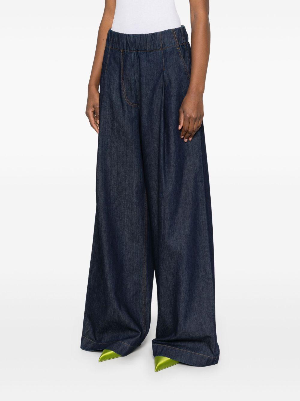 Jeans a gamba ampia 2510109361553 507 INDIGO DRIES VAN NOTEN 