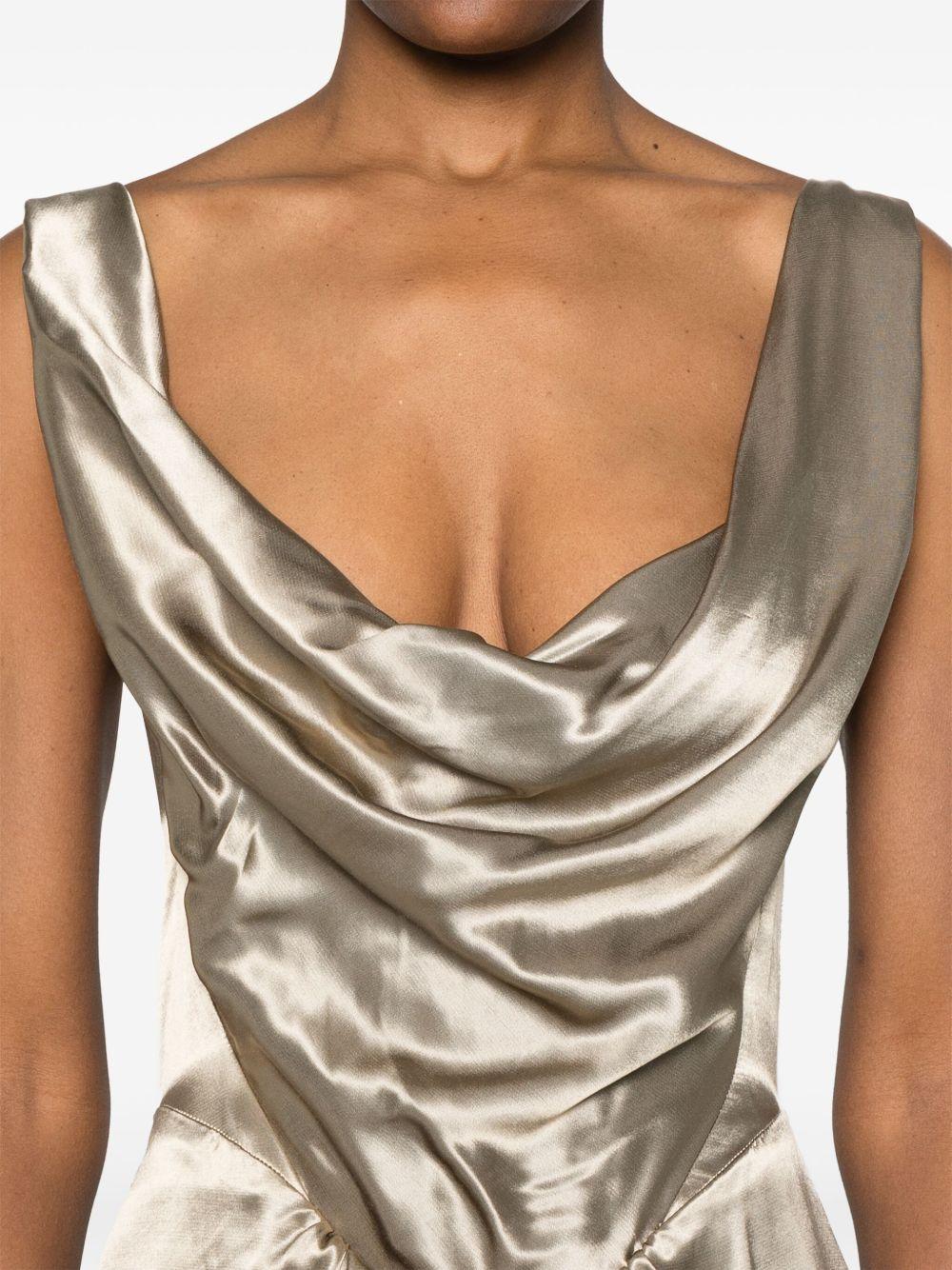 Panther maxi dress 1101035BW0128 R401 GOLD VIVIENNE WESTWOOD 