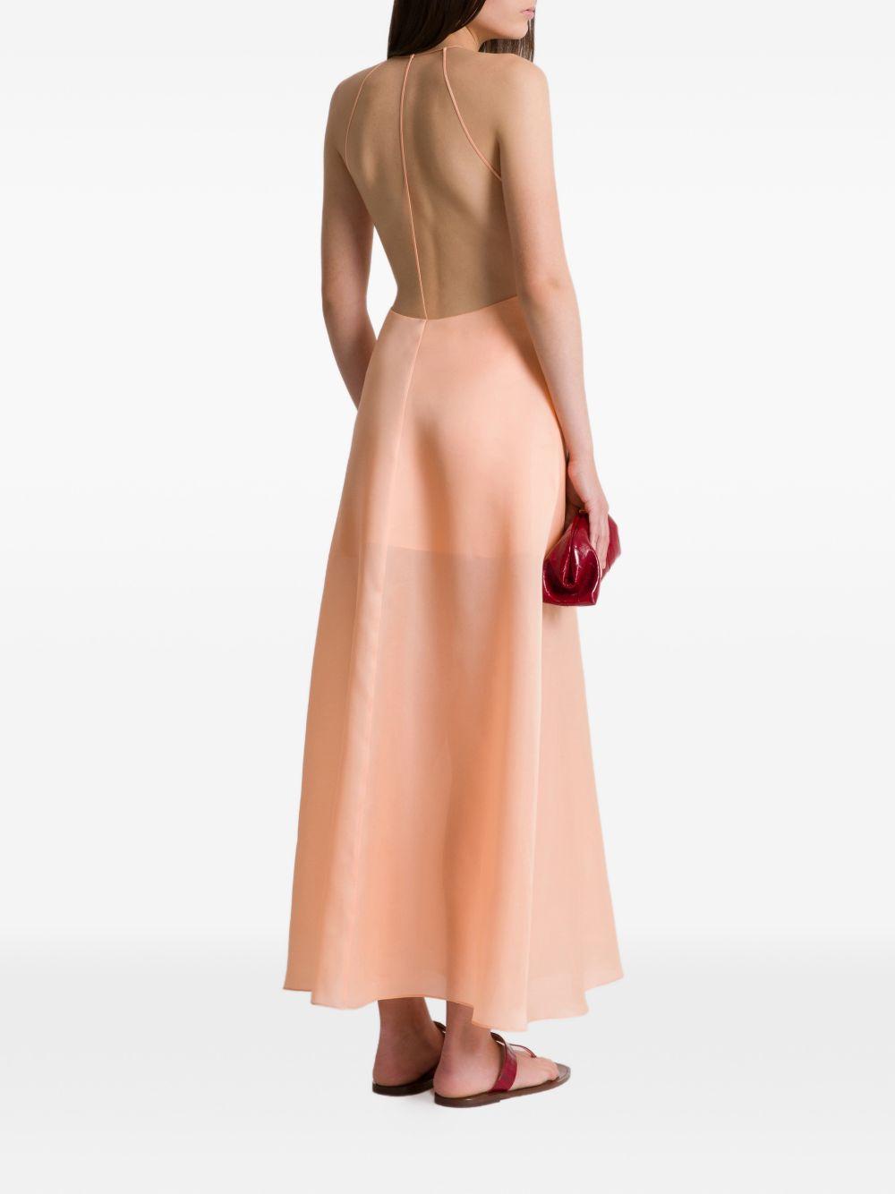 Open-back silk dress A04340119 0070 ROSA ALBERTA FERRETTI 
