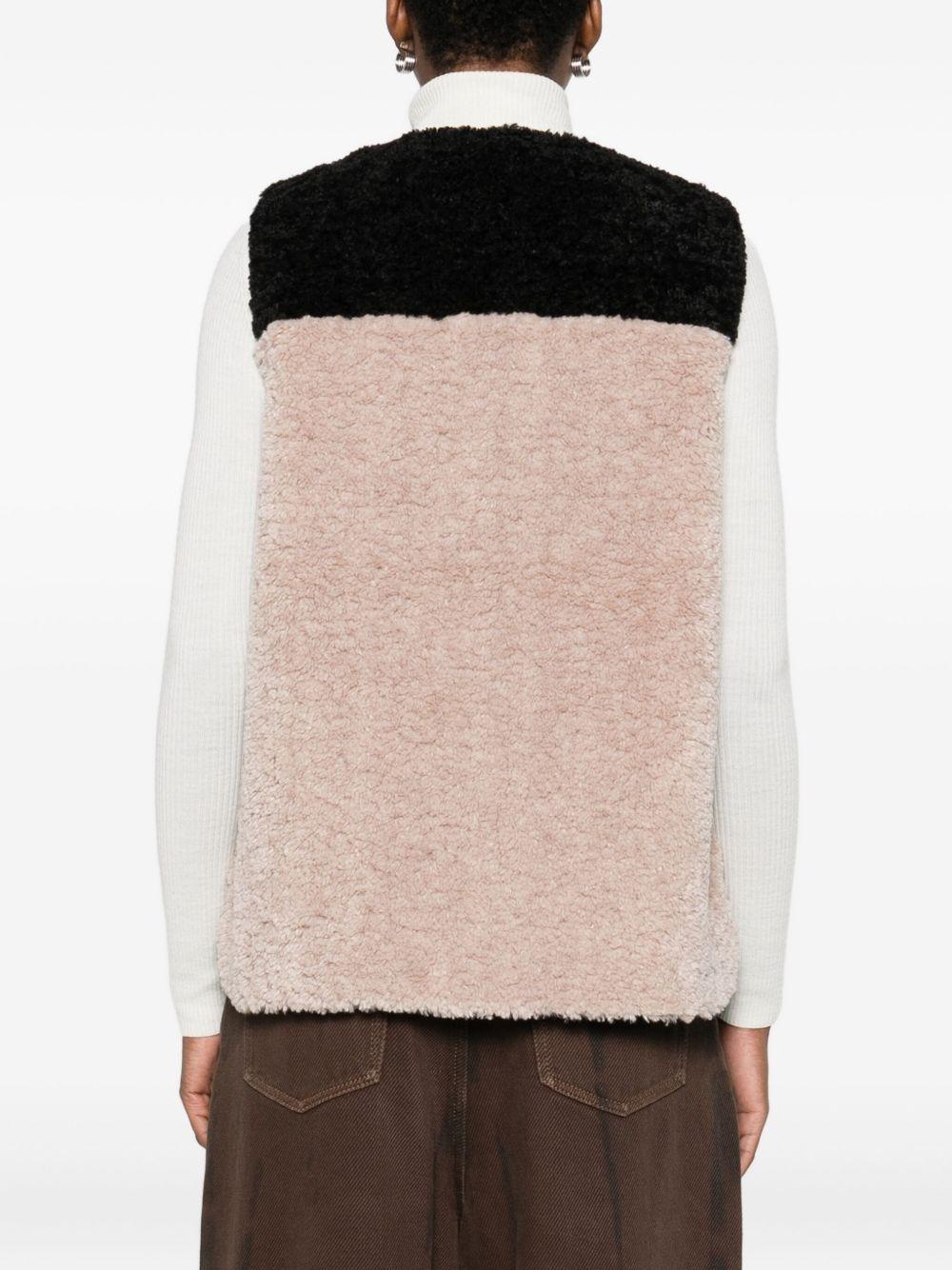 Gilet in Pile Cathy Barbour LLI0020LLI ST31 NATURAL CAMEL BLACK BARBOUR 