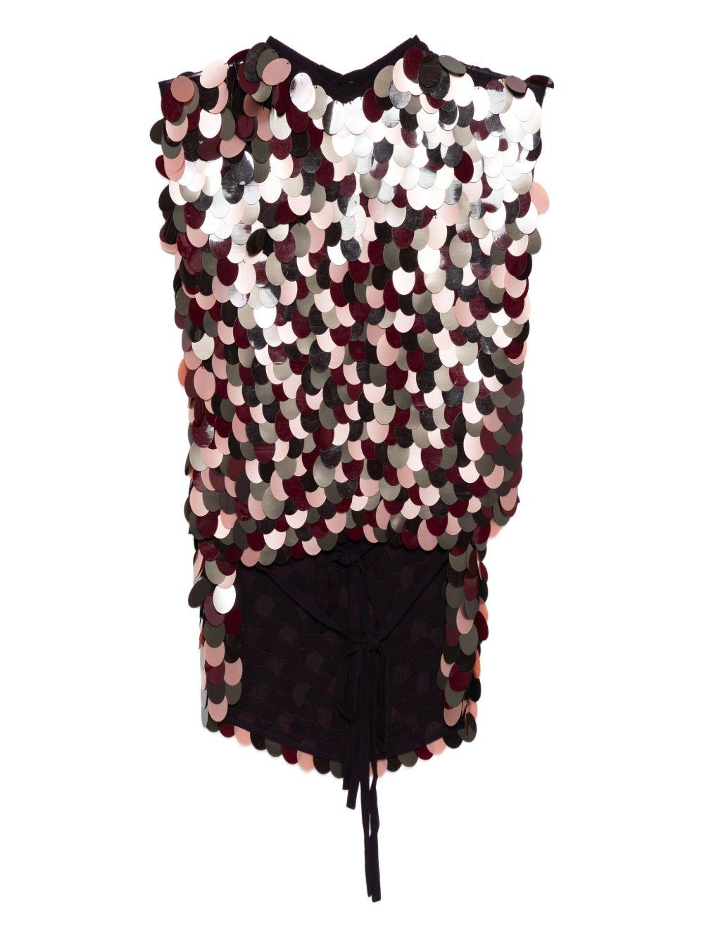 Embellished Bib CARMASAEMB2317 358 BURGUNDY DRIES VAN NOTEN 