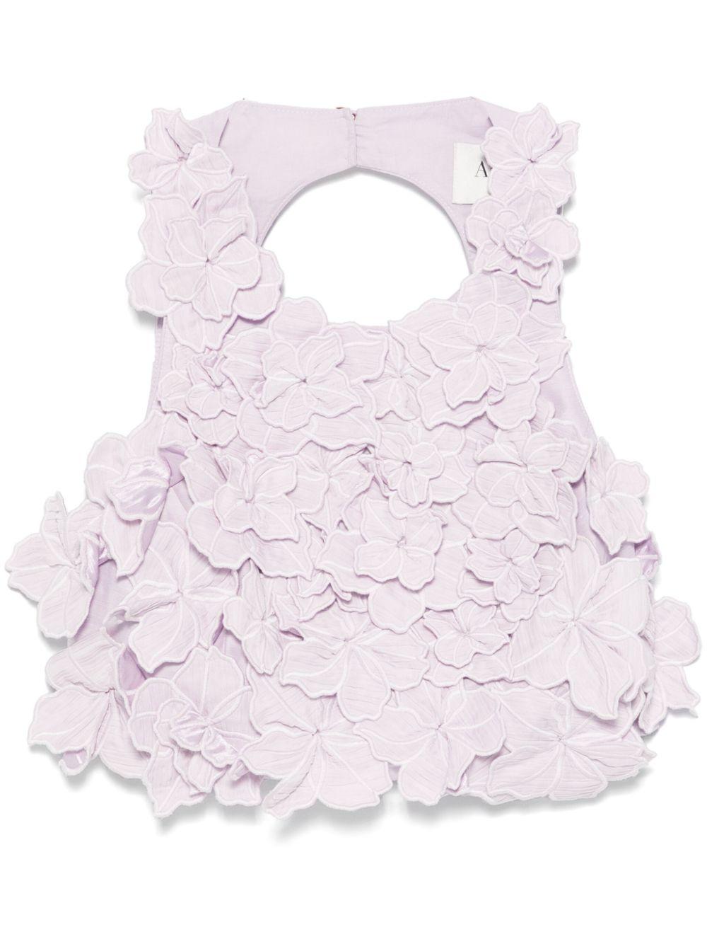 Splendour Flower Shell Top<BR/> 25RE1075 SOFT VIOLET AJE 