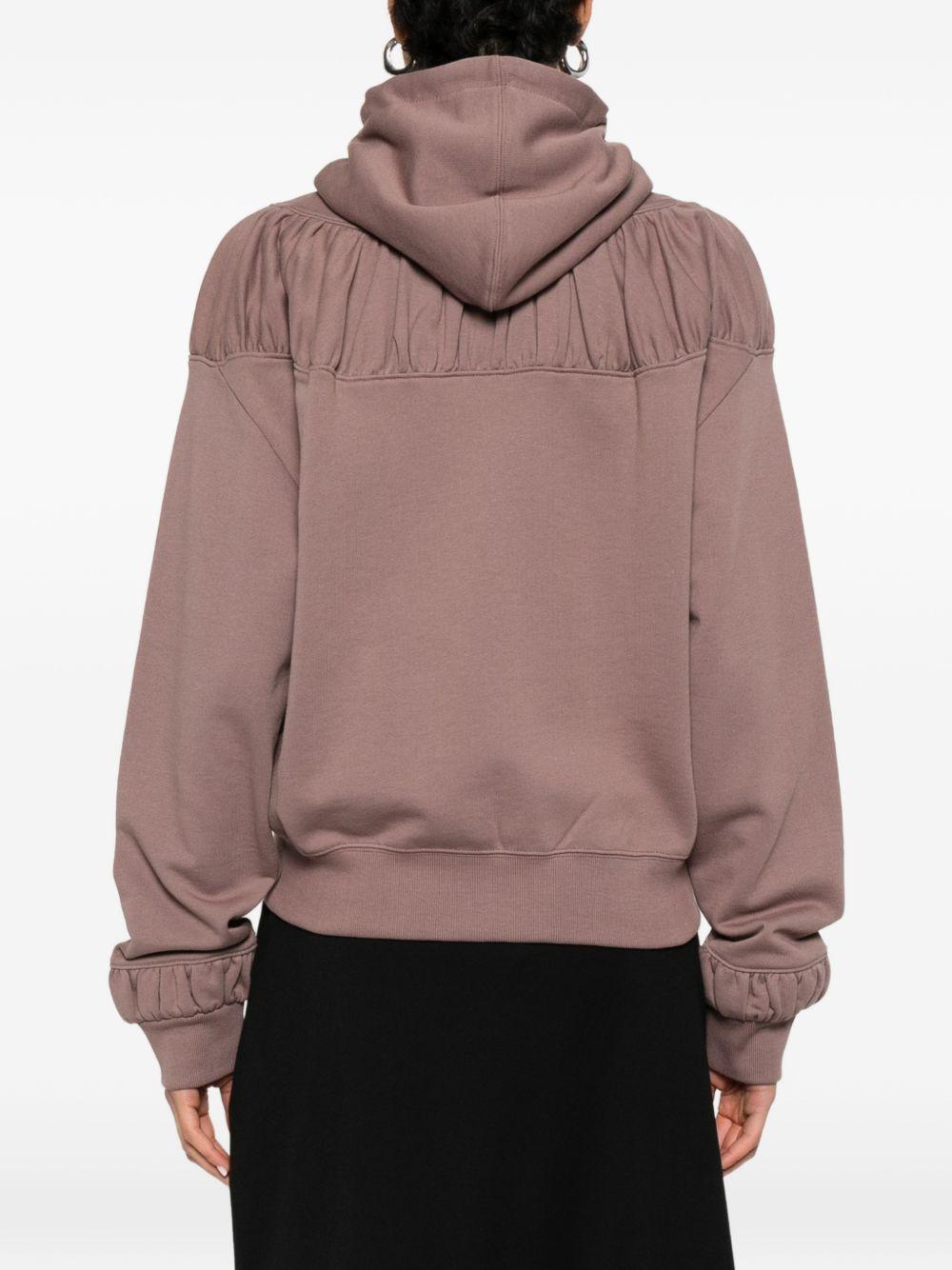 Cropped Loose Zipped Hoodie HADINA3610 811 TAUPE DRIES VAN NOTEN 