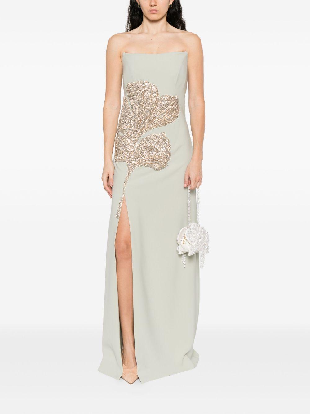 Faranna Crepe Strapless Gown PF2528 DISTY MINT COSTARELLOS 