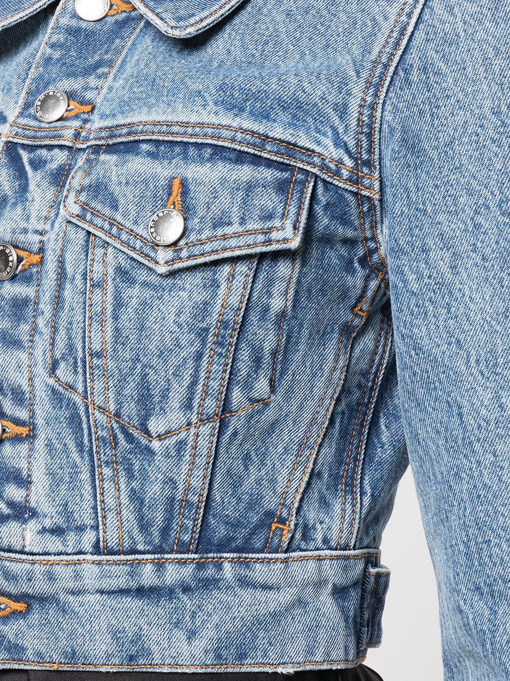 Shrunken denim trucker jacket 4DC1232319 473 VINTAGE MEDIUM INDIGO ALEXANDER WANG 