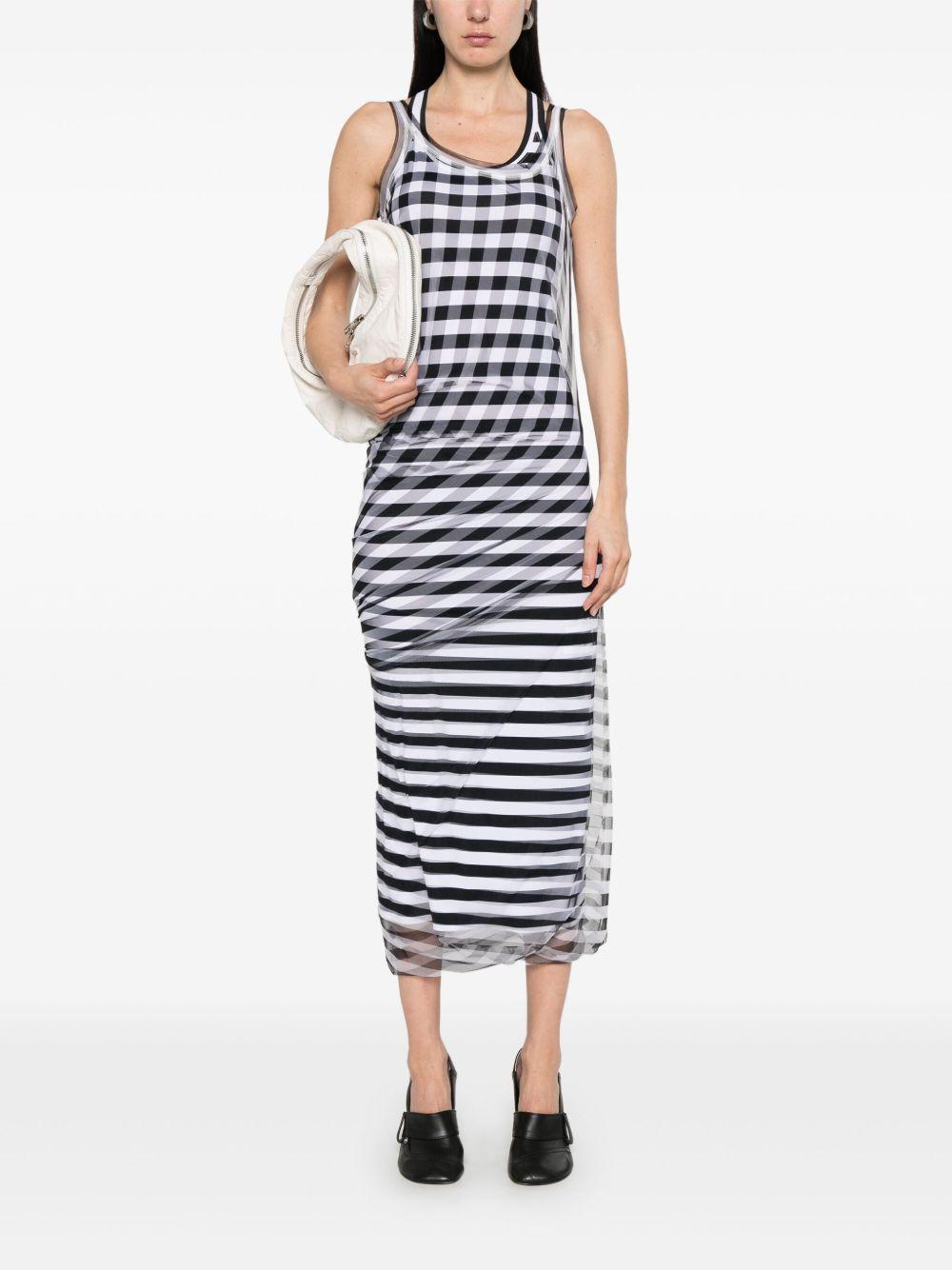 Naro maxi dress NAROMM13291 001 BIANCO NERO SPORTMAX 