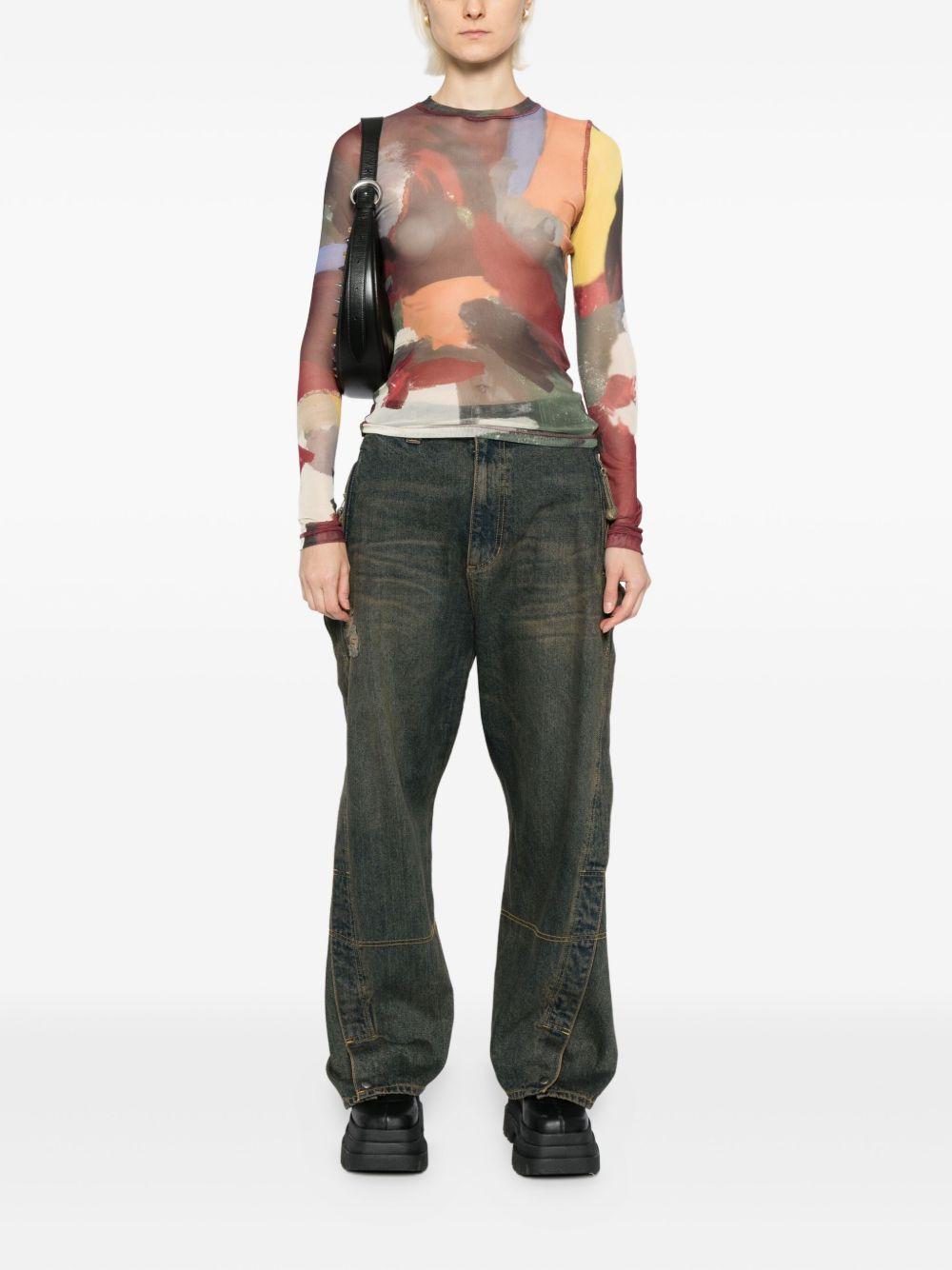 Unisex Twisted Zipper Pocket Jeans APA841U DUSTY BLUE ANDERSSON BELL 