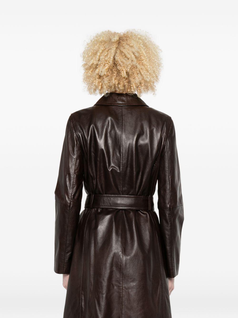Soprabito In Pelle Di Agnello MSTAMACA 002 BROWN MAX MARA STUDIO 