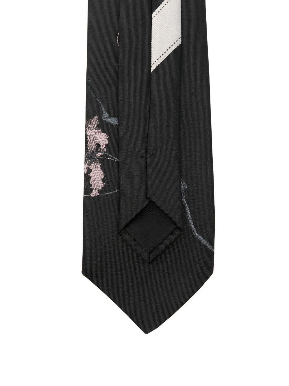 Printed Silk Tie<BR/> TIE102Q2906 300 BLUSH DRIES VAN NOTEN 